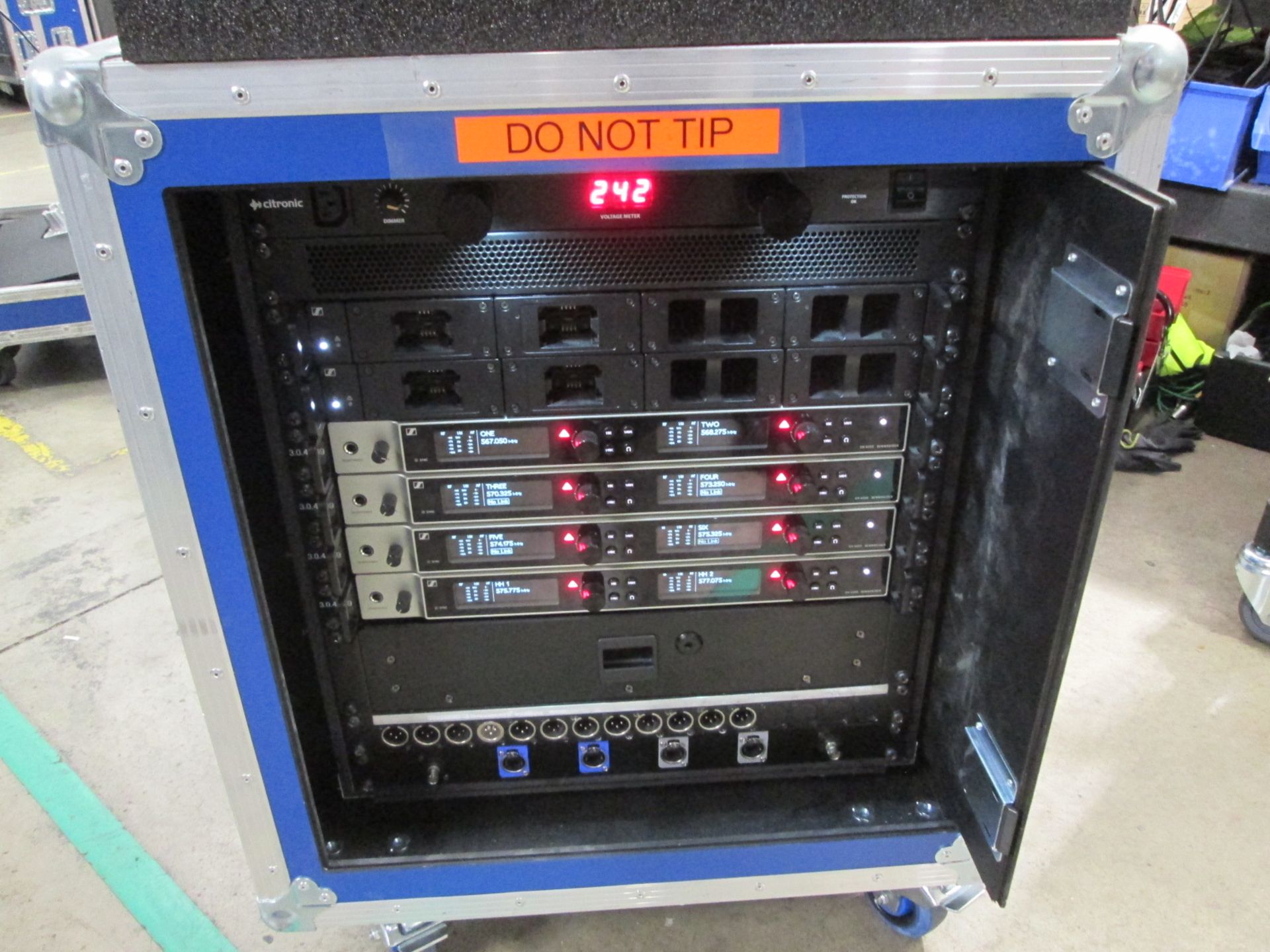 Sennheiser EM 6000 Dante Radio Rack. To include 4 x digital 2 channel UHF receivers, 4 x