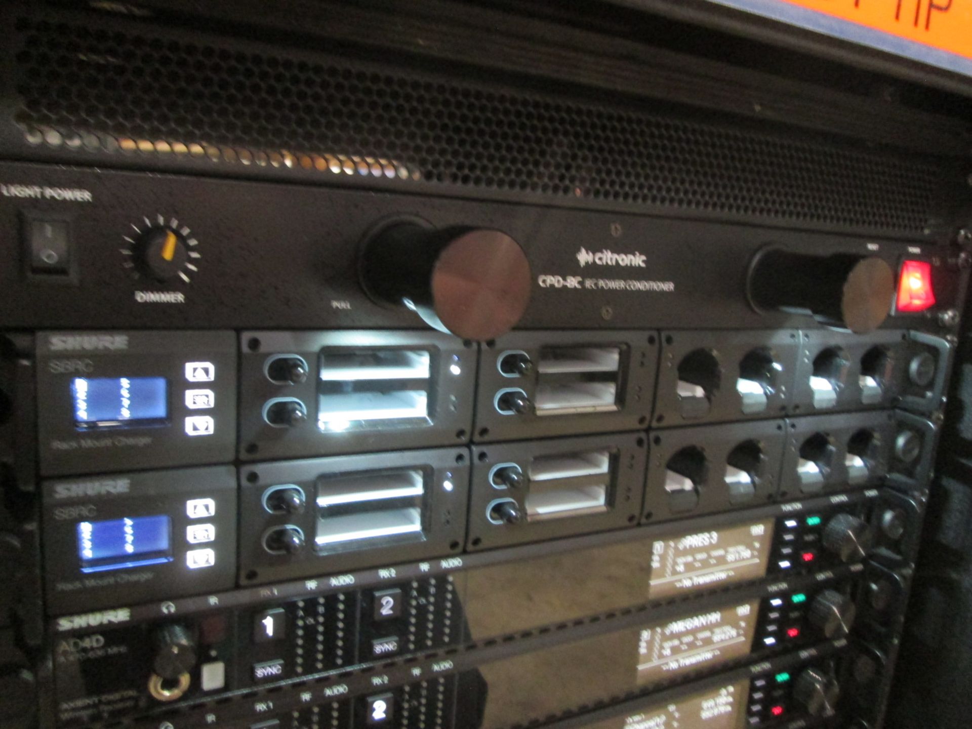 Shure Axiant Digital Radio Rack. To include 4 x AD4D 2 channel digital receivers (470.636 MHz), 4 - Image 5 of 13