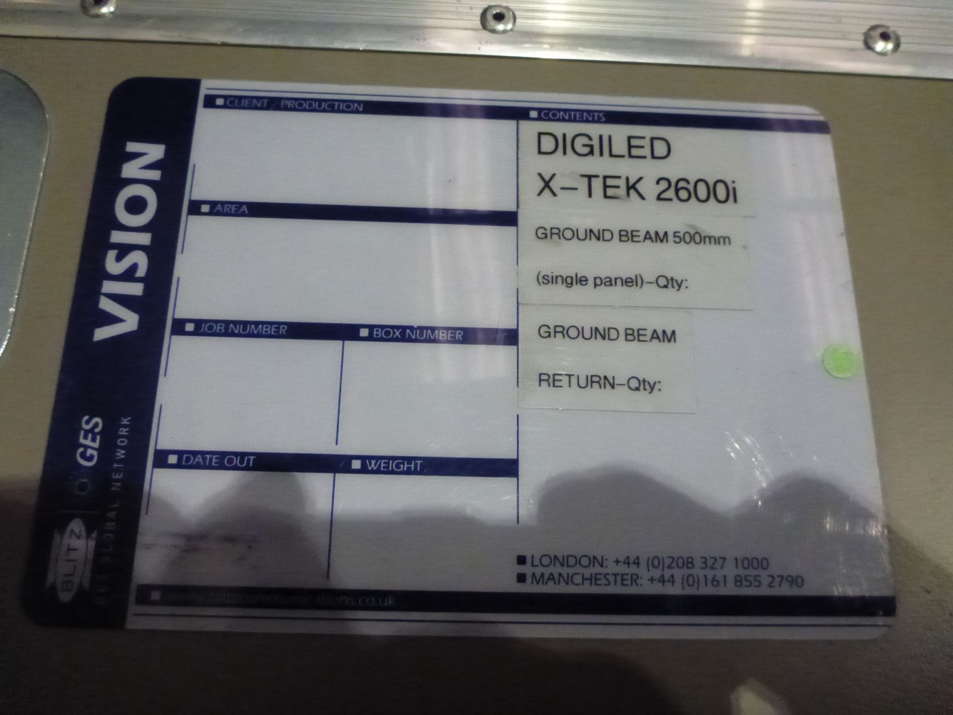 DigiLED X-Tek 2600i Ground Beam Support Kit, 500 mm single panel, Qty 6 in flight case - Image 3 of 4
