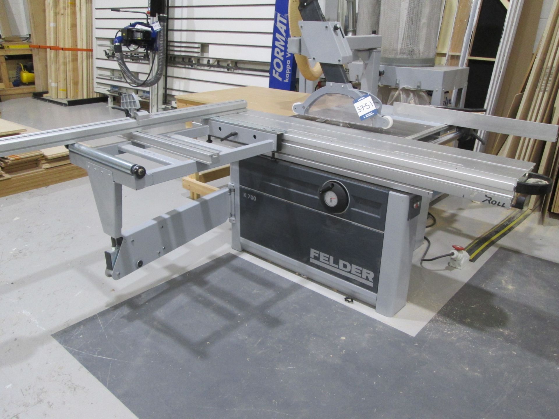 Felder K700 Sliding Table Saw, Sliding table size 2050 mm x 315 mm, Sliding fence size 1872 mm,