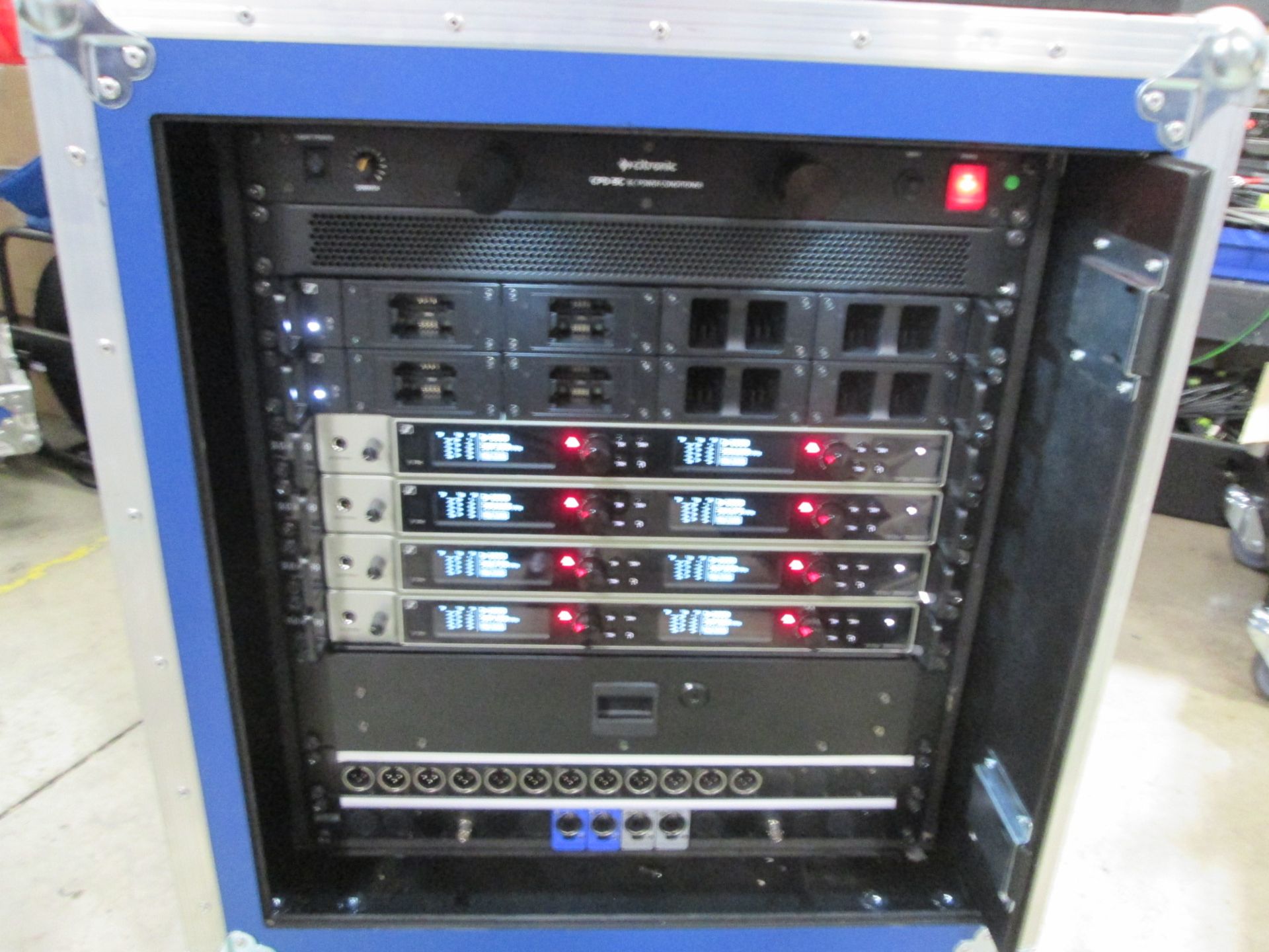 Sennheiser EM 6000 Dante Radio Rack. To include 4 x digital 2 channel UHF receivers, 4 x