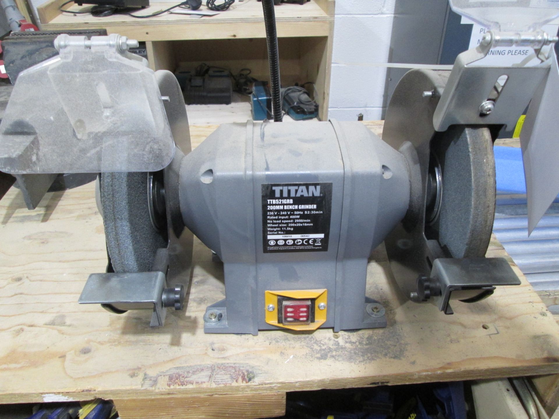 Titan TTB 521 GRB 200 mm Double Ended Bench Grinder