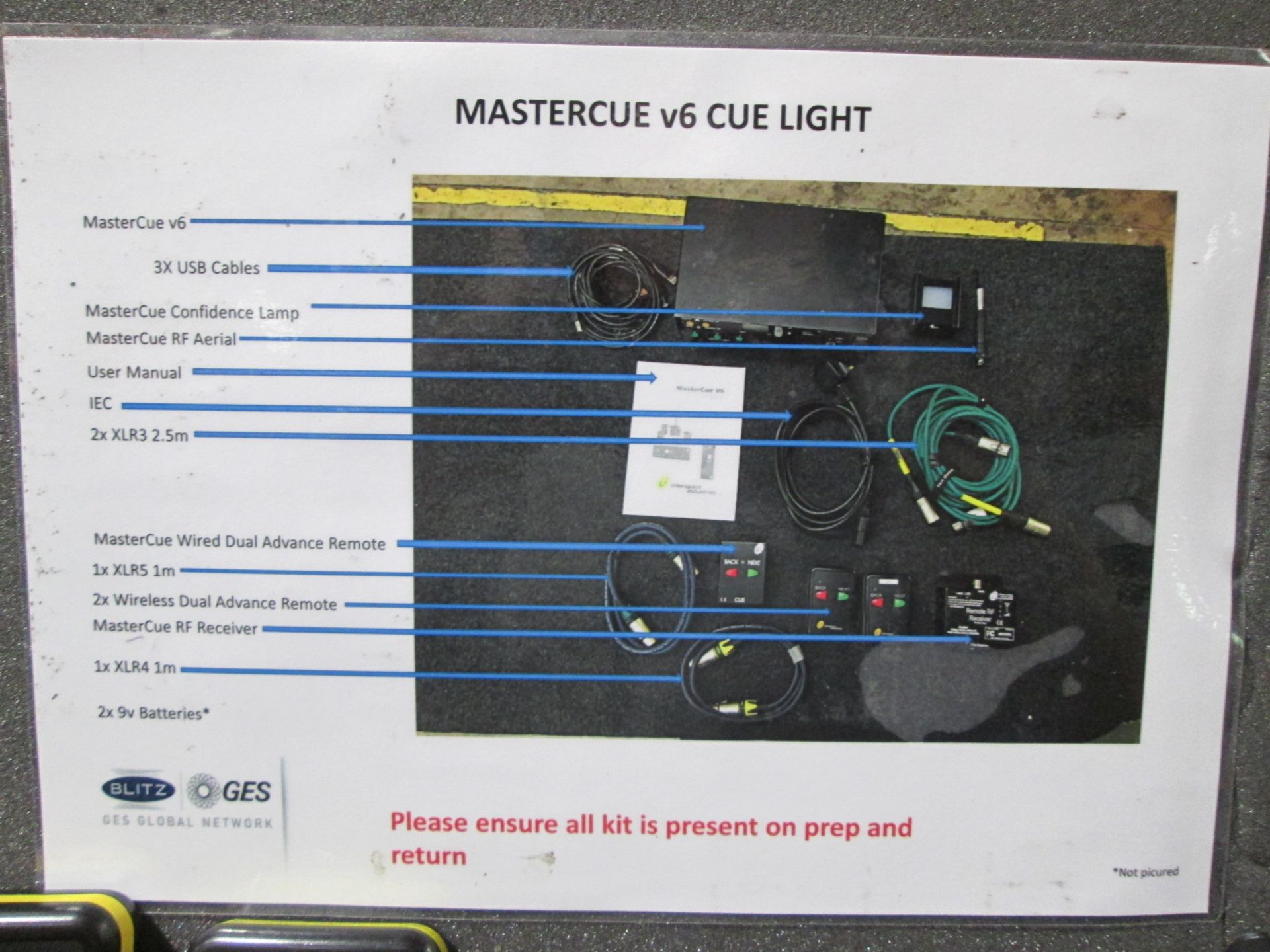 Interspace Industries Mastercue V6 Cue Light Kit (Qty 2) In flight case - Image 6 of 6