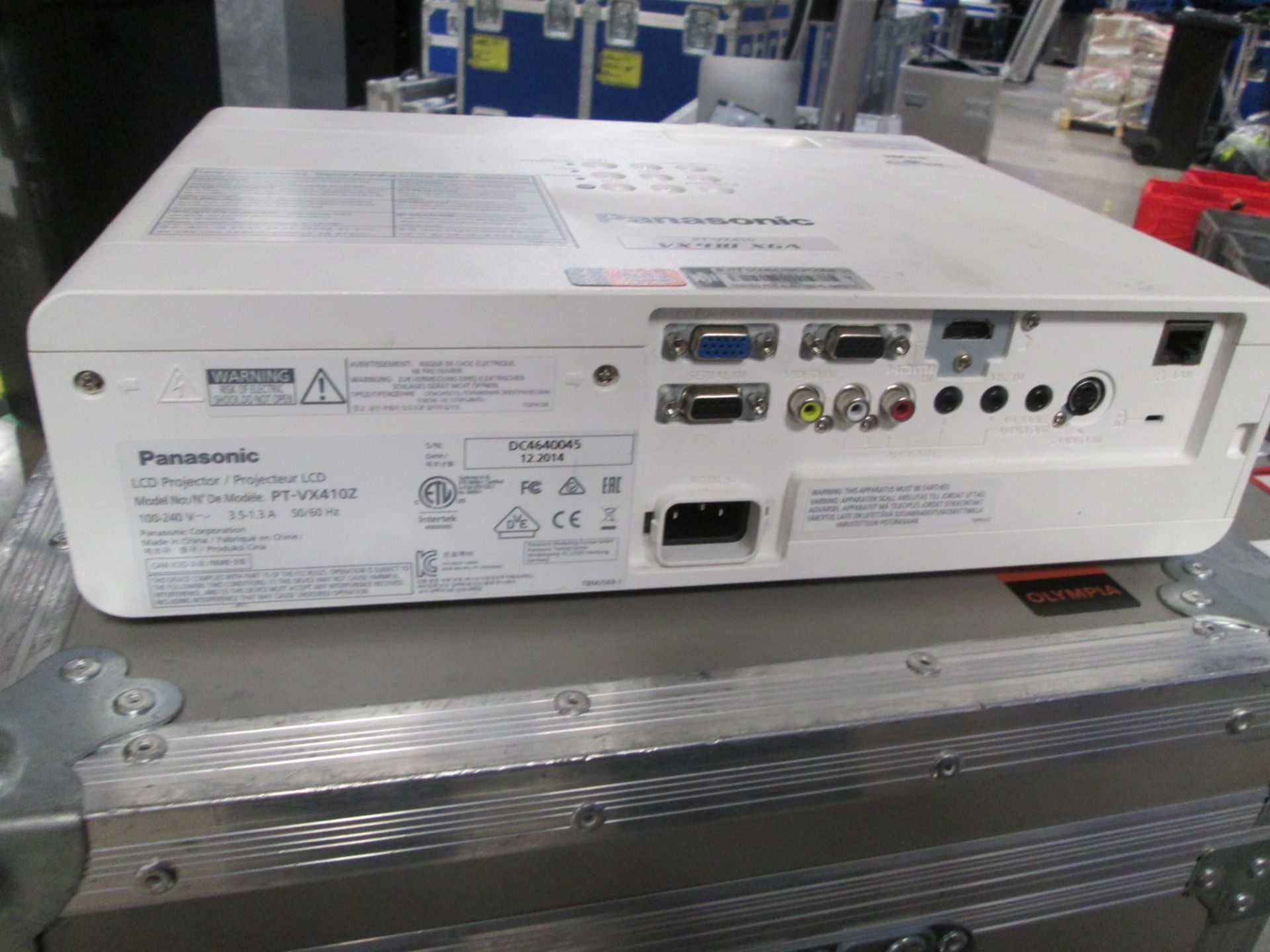 Panasonic PT-VX410Z LCD Projector, S/N DC4640045, YOM 2014, In flight case - Image 4 of 6