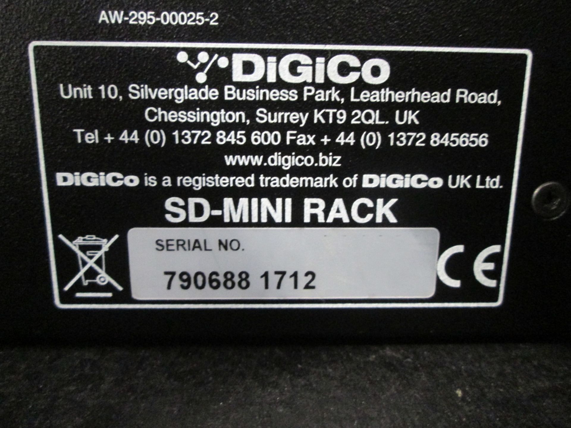 DigiCo SD-Mini Rack Input / Output Frame. S/N 790688 1712 - Image 4 of 8