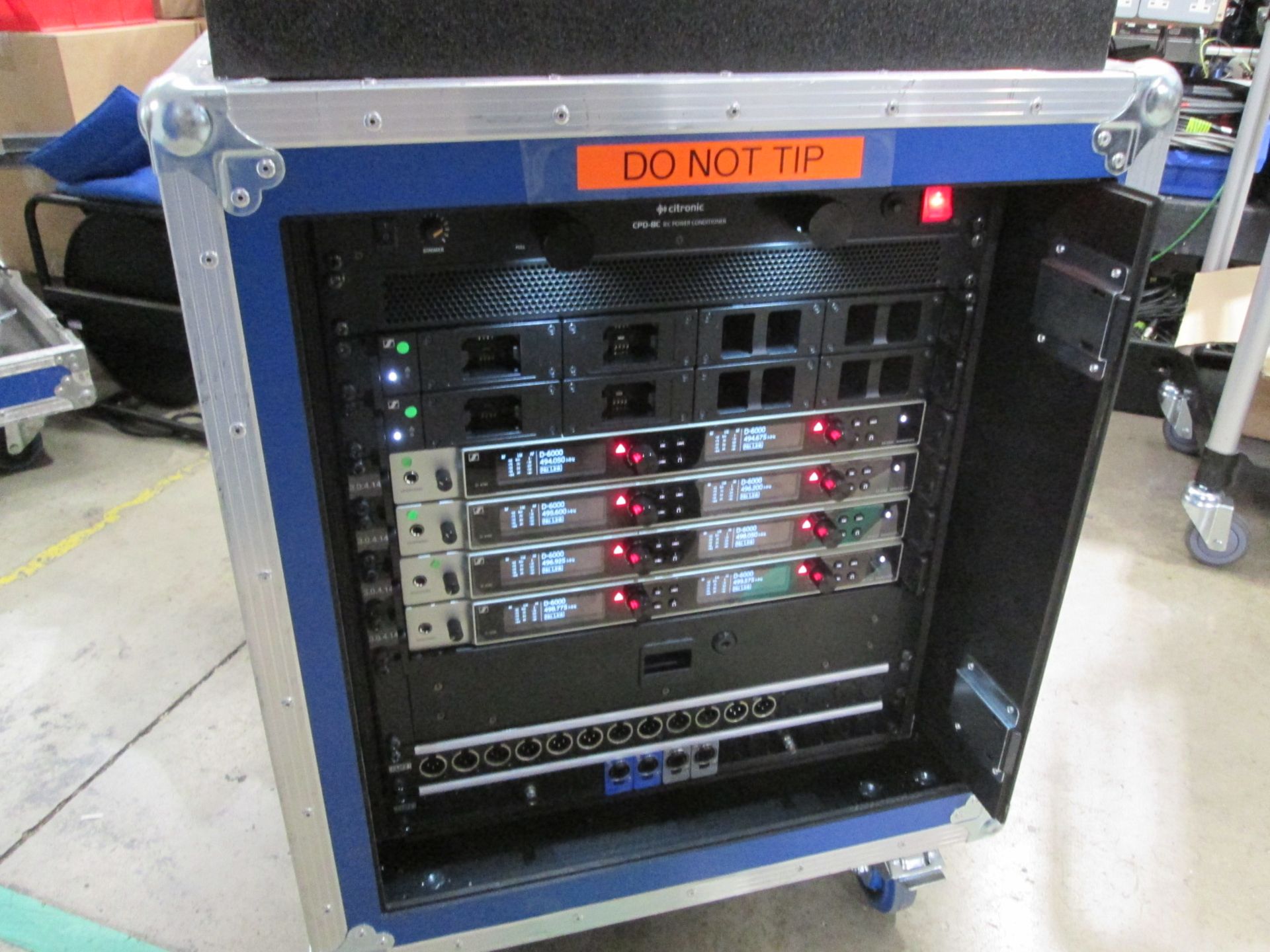 Sennheiser EM 6000 Dante Radio Rack. To include 4 x digital 2 channel UHF receivers, 4 x