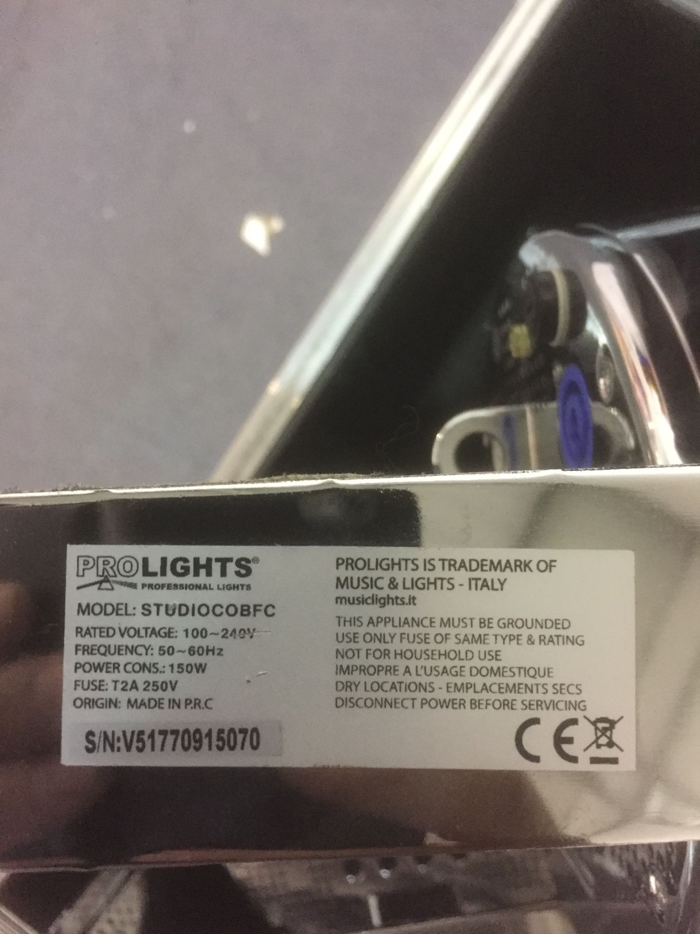 4 Prolights Studio Cob FC LED light projectors, S/N V51770115043/V51770915070/V51770915126/ - Image 3 of 7