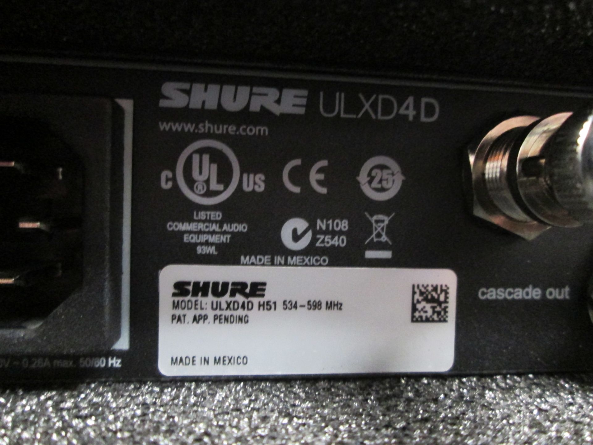 Shure ULXD4D Radio System in Handbag (Qty 2) To include 1 x ULXD4D digital wireless receiver (H51 - Image 5 of 11