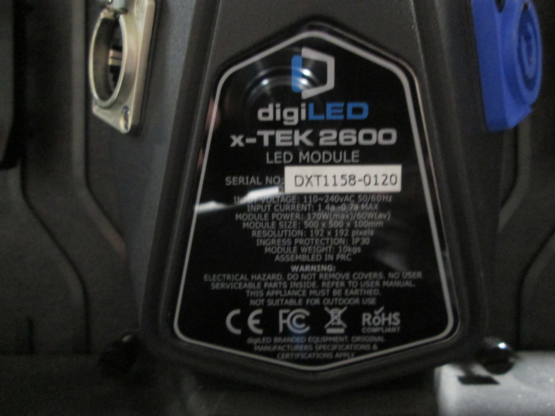 DigiLED x-Tek 2600 LED Modules (Blue) Qty 8 off in flight case. Note tiles only no cables (Please - Image 4 of 5