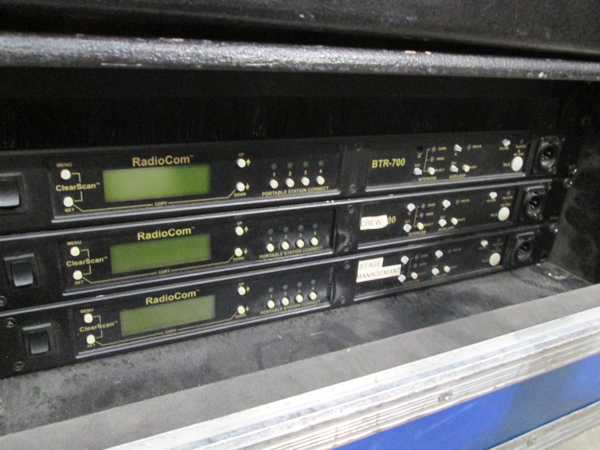 Radio Com Telex Talk Back System, To include BTR-700 1U rack mount frame x 3, TR-700 belt packs x - Image 2 of 6