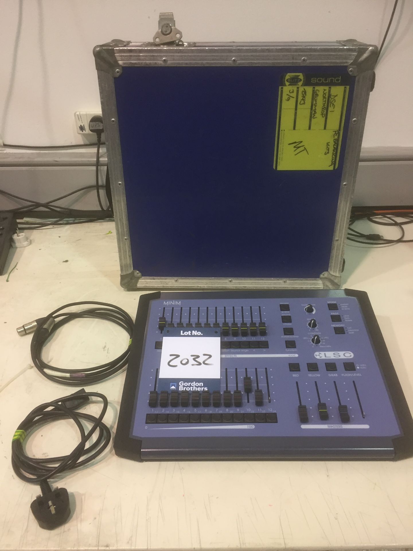 LSC Minim lighting console with 2 x 12 faders, S/N 56735, including lead/adaptors and flight case