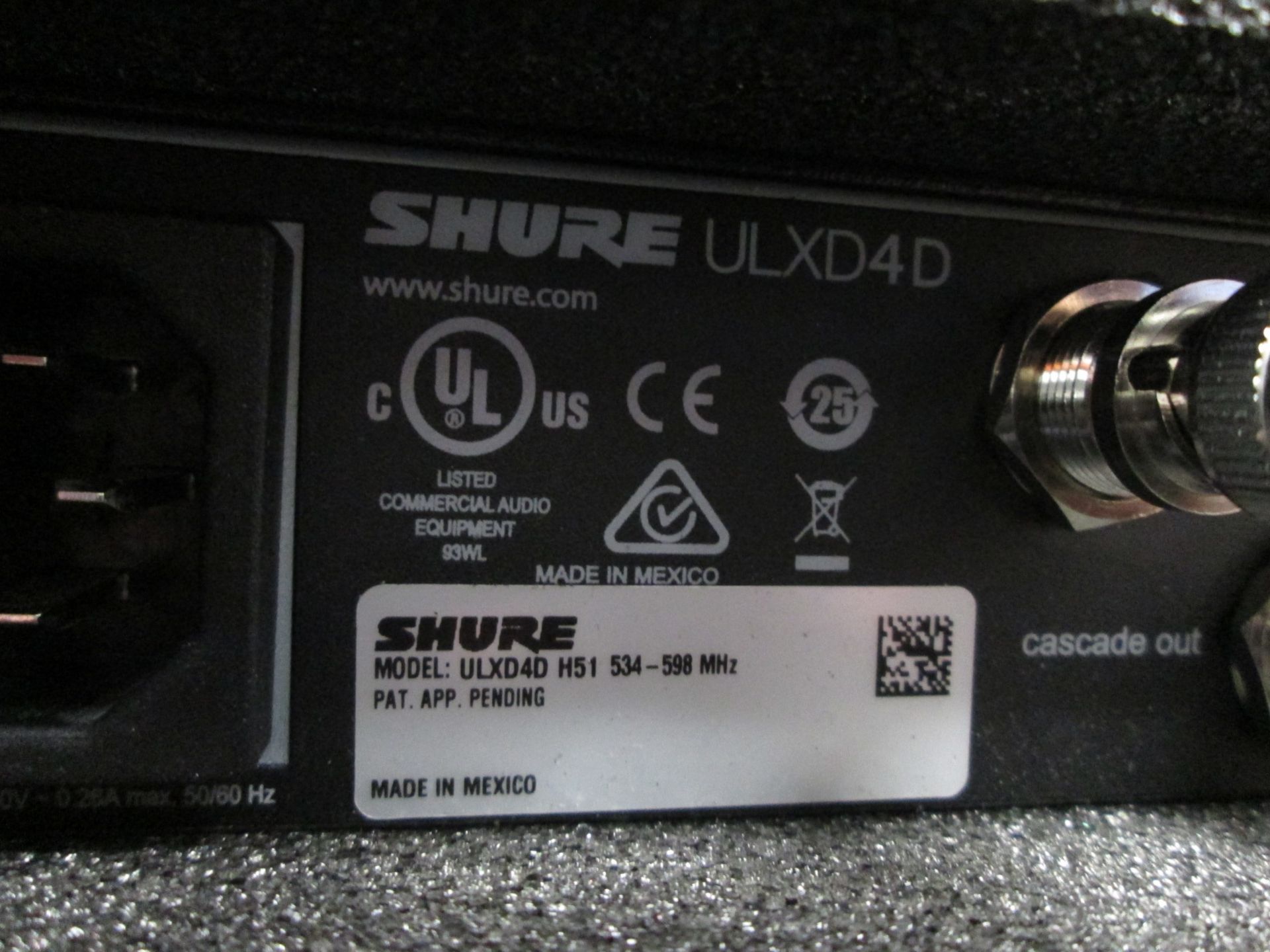 Shure ULXD4D Radio System in Handbag (Qty 2) To include 1 x ULXD4D digital wireless receiver (H51 - Image 5 of 11