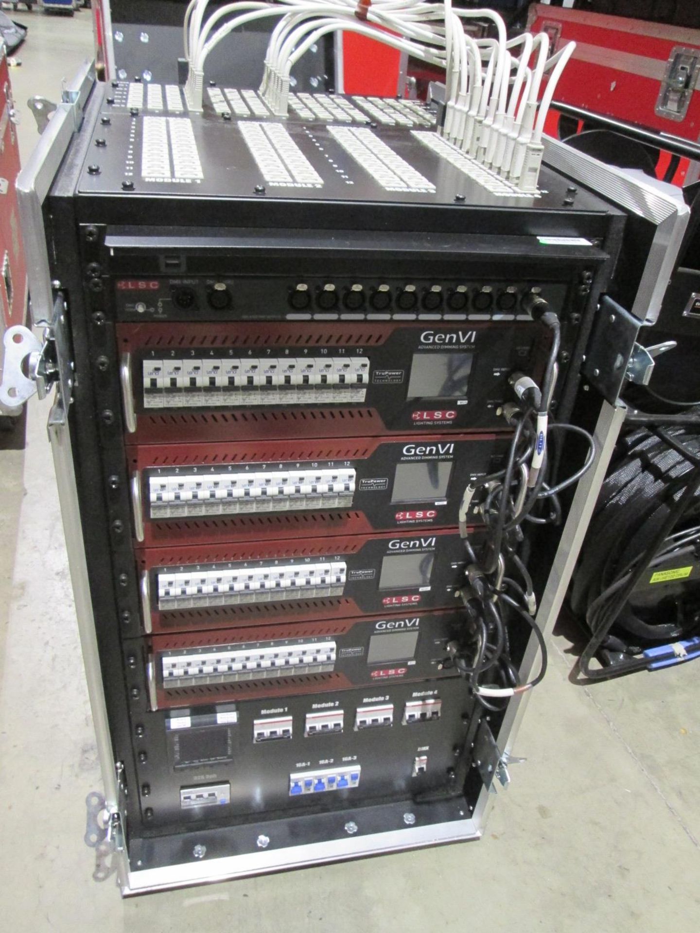 LSC Lighting Systems GenVI 48 Channel Dimmer Hot Power Rack with LSC DMX in/ out rack, 32A 3ph & 3 x