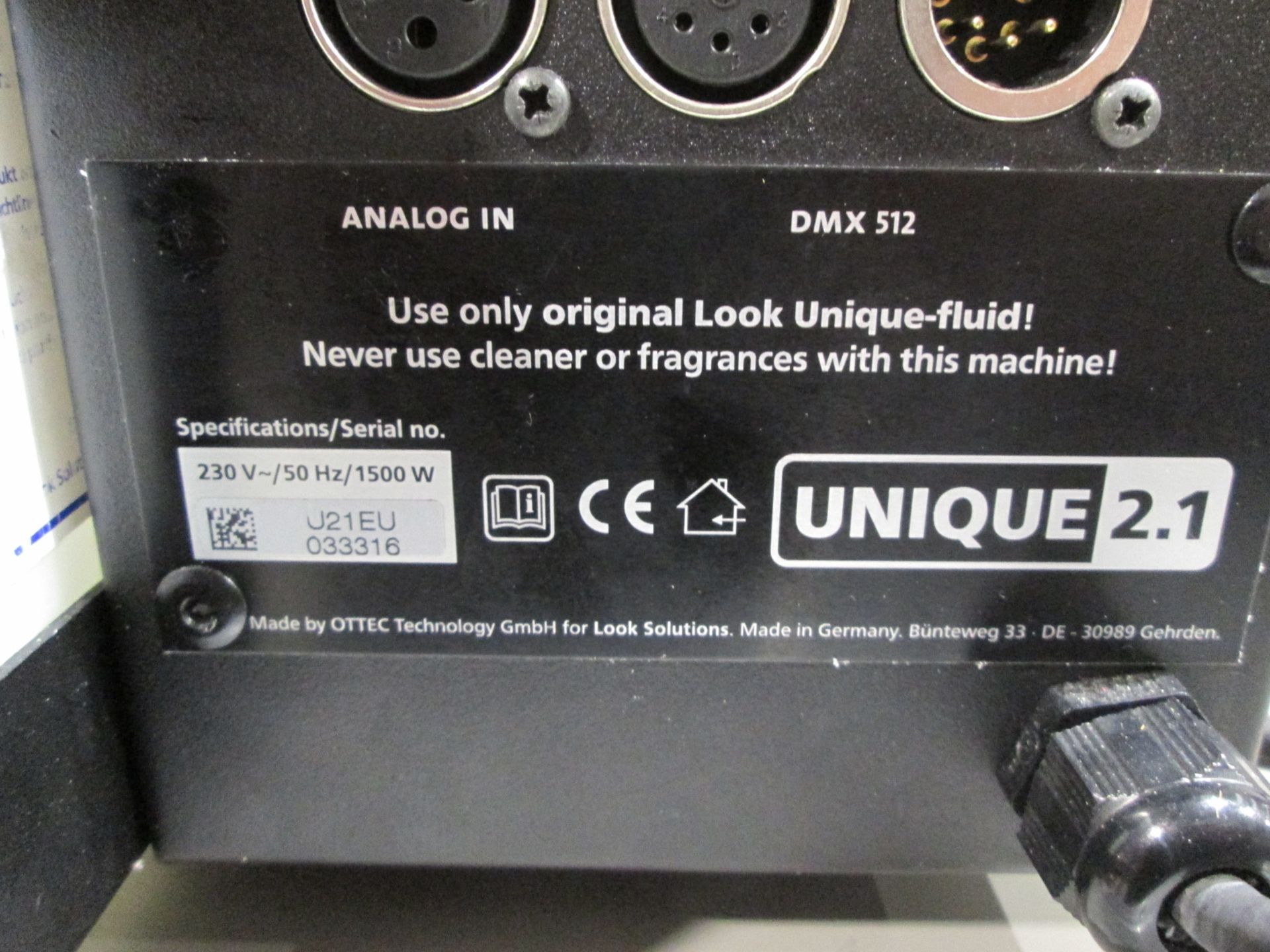 Ottec / look Solutions Unique 2.1 Haze Generator. In flight case - Image 4 of 6