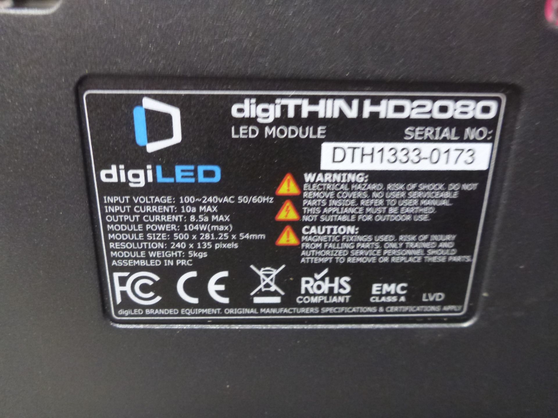 DigiLED DigiTHIN HD 2080 LED Chassis and LED Modules, 20 off chassis with 40 off LED modules, In - Image 4 of 12