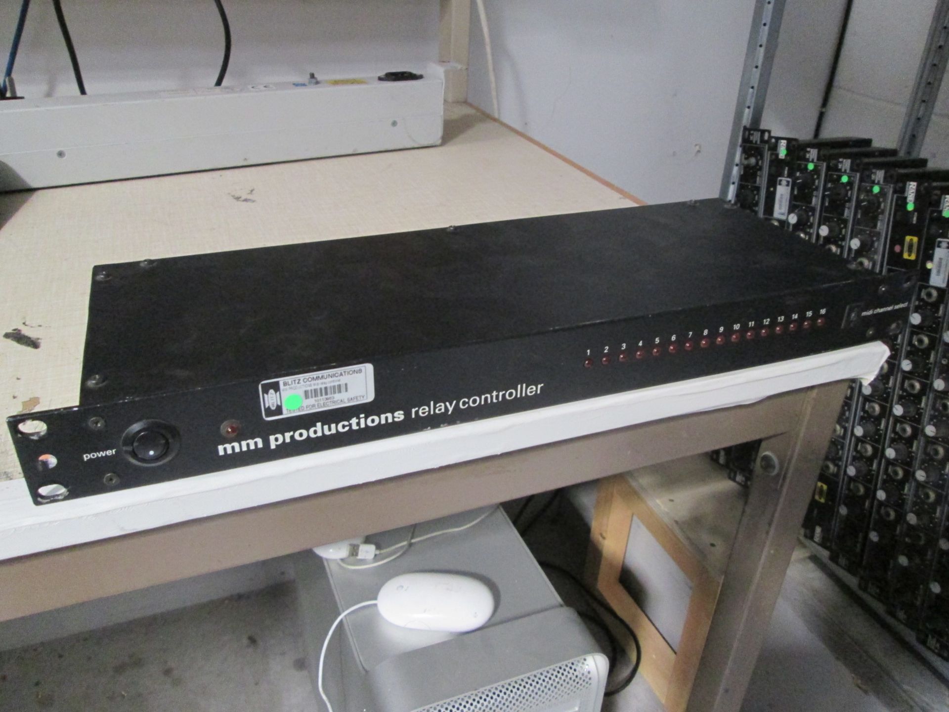MM Productions Relay Controllers (Qty 3) 1U rack mount frame