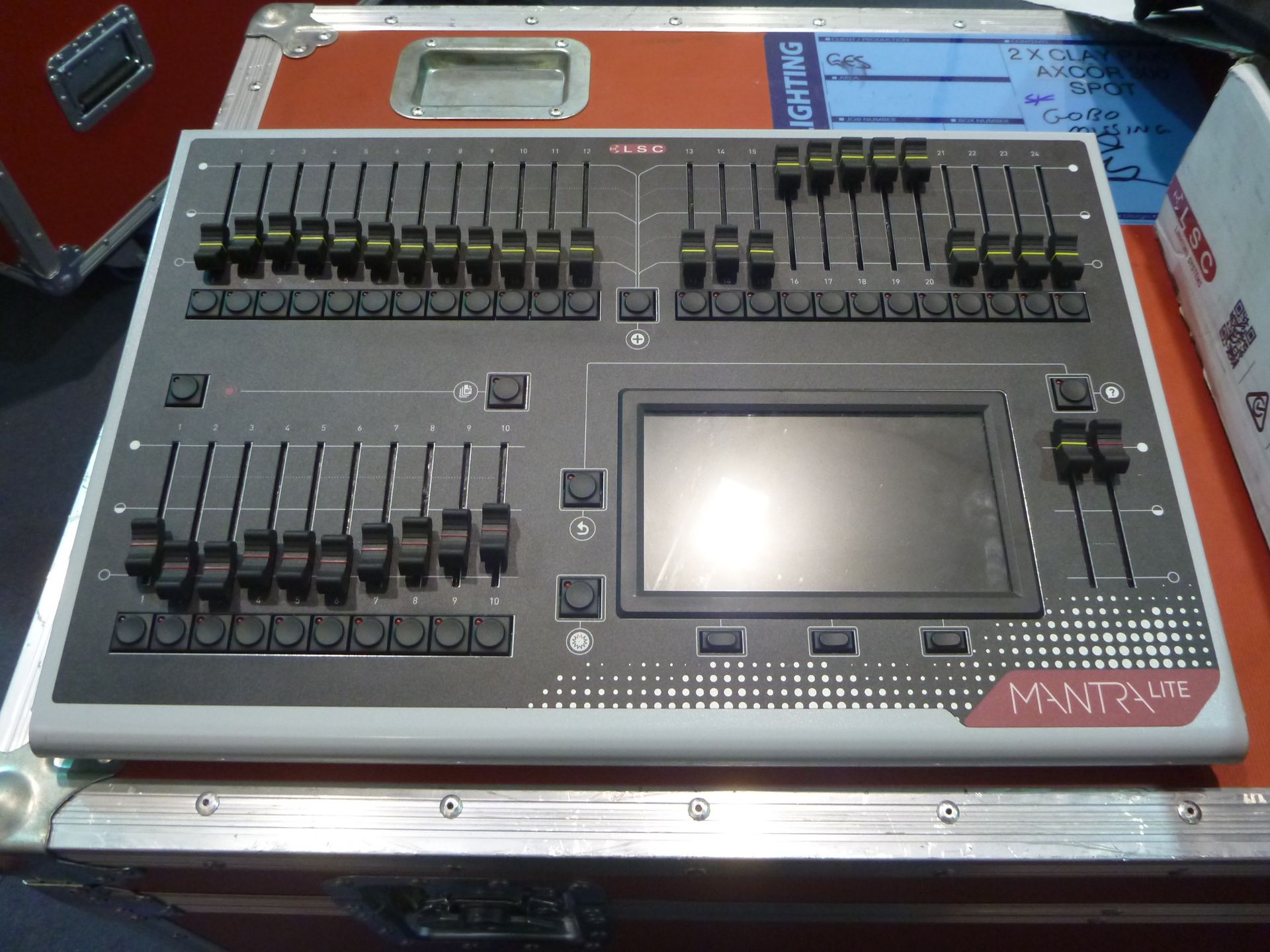 LSC Mantra Lite 24 fader lighting console, S/N 24231, including lead/adaptor (boxed)