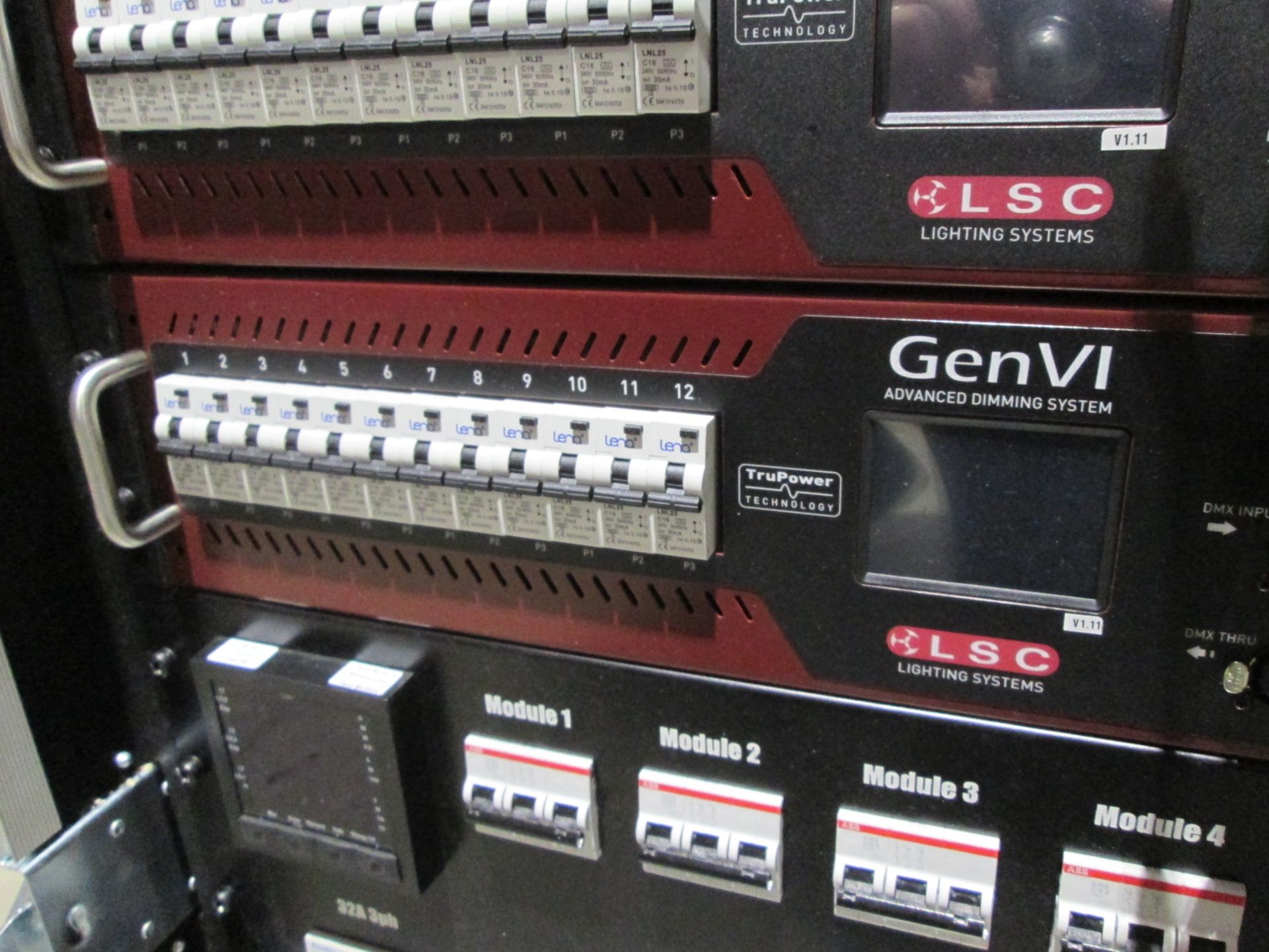 LSC Lighting Systems GenVI 48 Channel Dimmer Hot Power Rack with LSC DMX in/ out rack, 32A 3ph & 3 x - Image 4 of 11