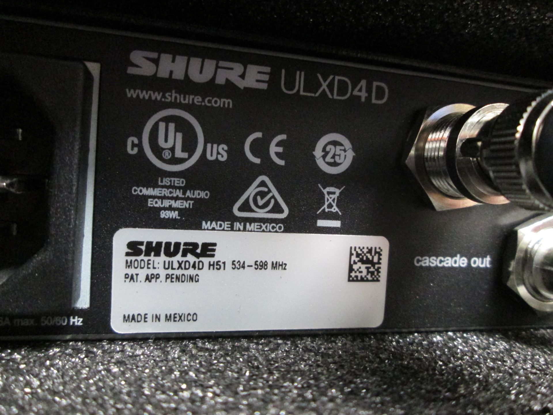 Shure ULXD4D Radio System in Handbag (Qty 2) To include 1 x ULXD4D digital wireless receiver (H51 - Image 5 of 12