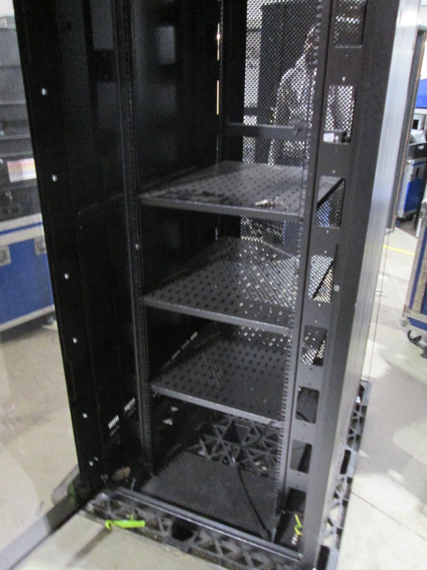 Upright Equipment Storage Rack with fixed shelves (Appx 48U) Perspex front door and vented rear - Image 2 of 5