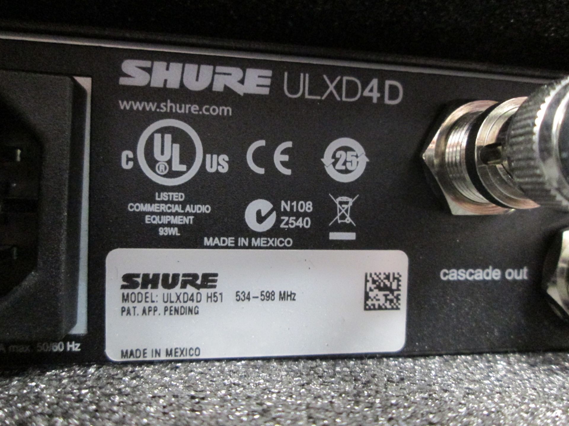 Shure ULXD4D Radio System in Handbag (Qty 2) To include 1 x ULXD4D digital wireless receiver (H51 - Image 5 of 11