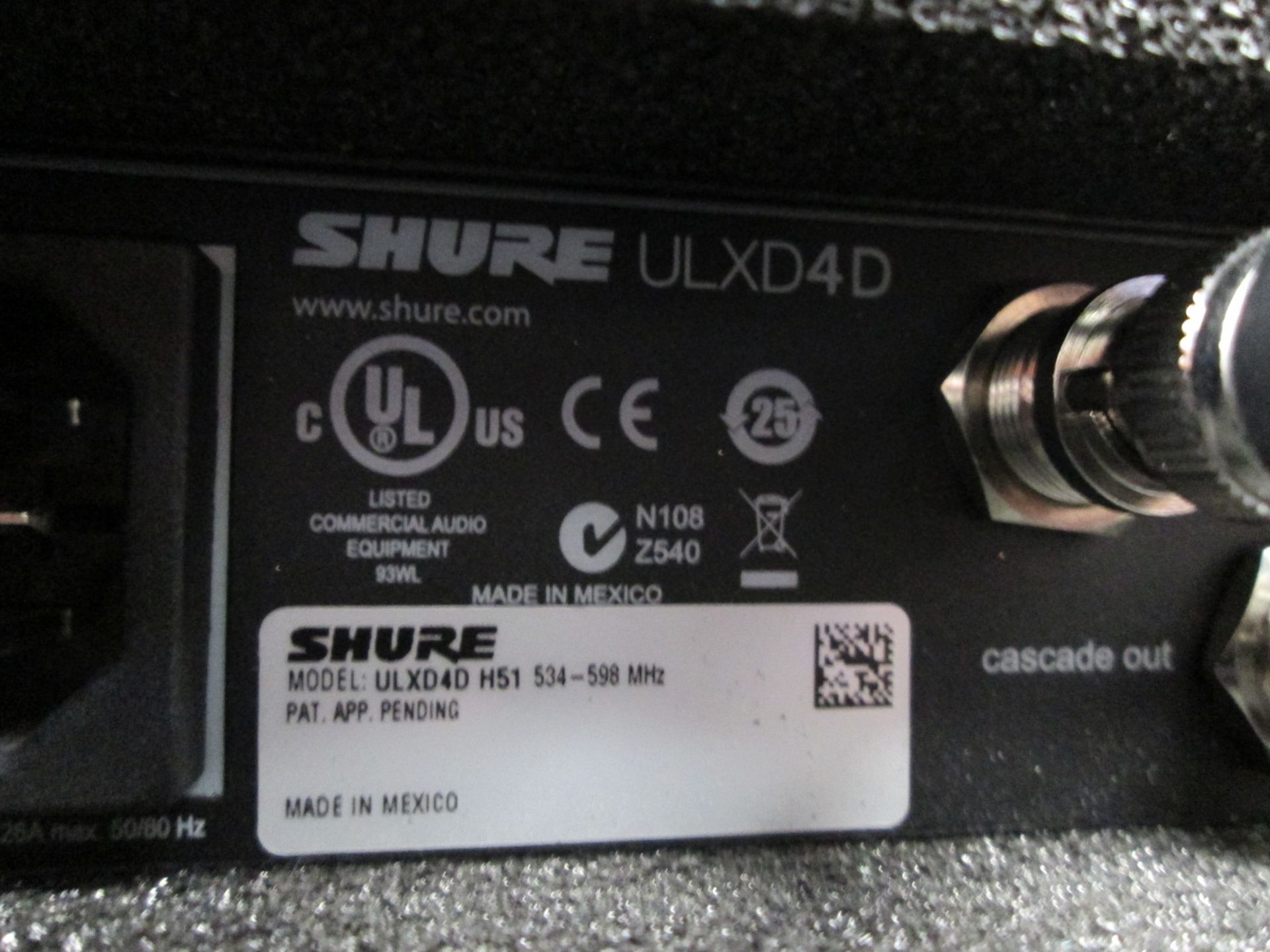 Shure ULXD4D Radio System in Handbag (Qty 2) To include 1 x ULXD4D digital wireless receiver (H51 - Image 5 of 10