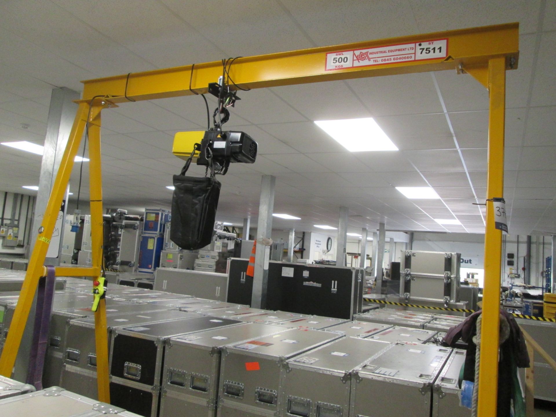 Industrial Equipment Ltd A Frame Gantry Hoist, Fitted with GIS 250/500 kg electric pendant