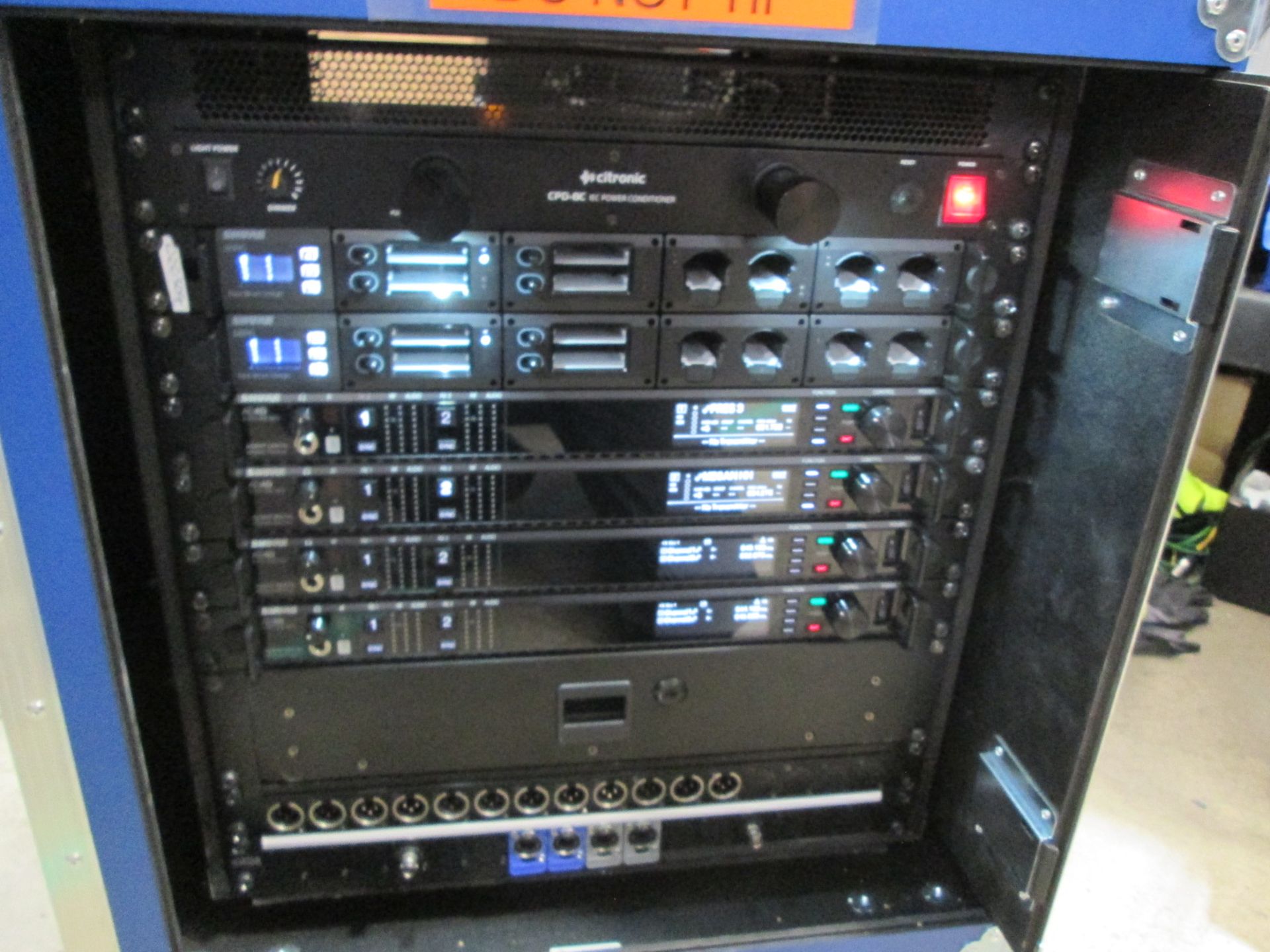 Shure Axiant Digital Radio Rack. To include 4 x AD4D 2 channel digital receivers (470.636 MHz), 4 - Image 2 of 13
