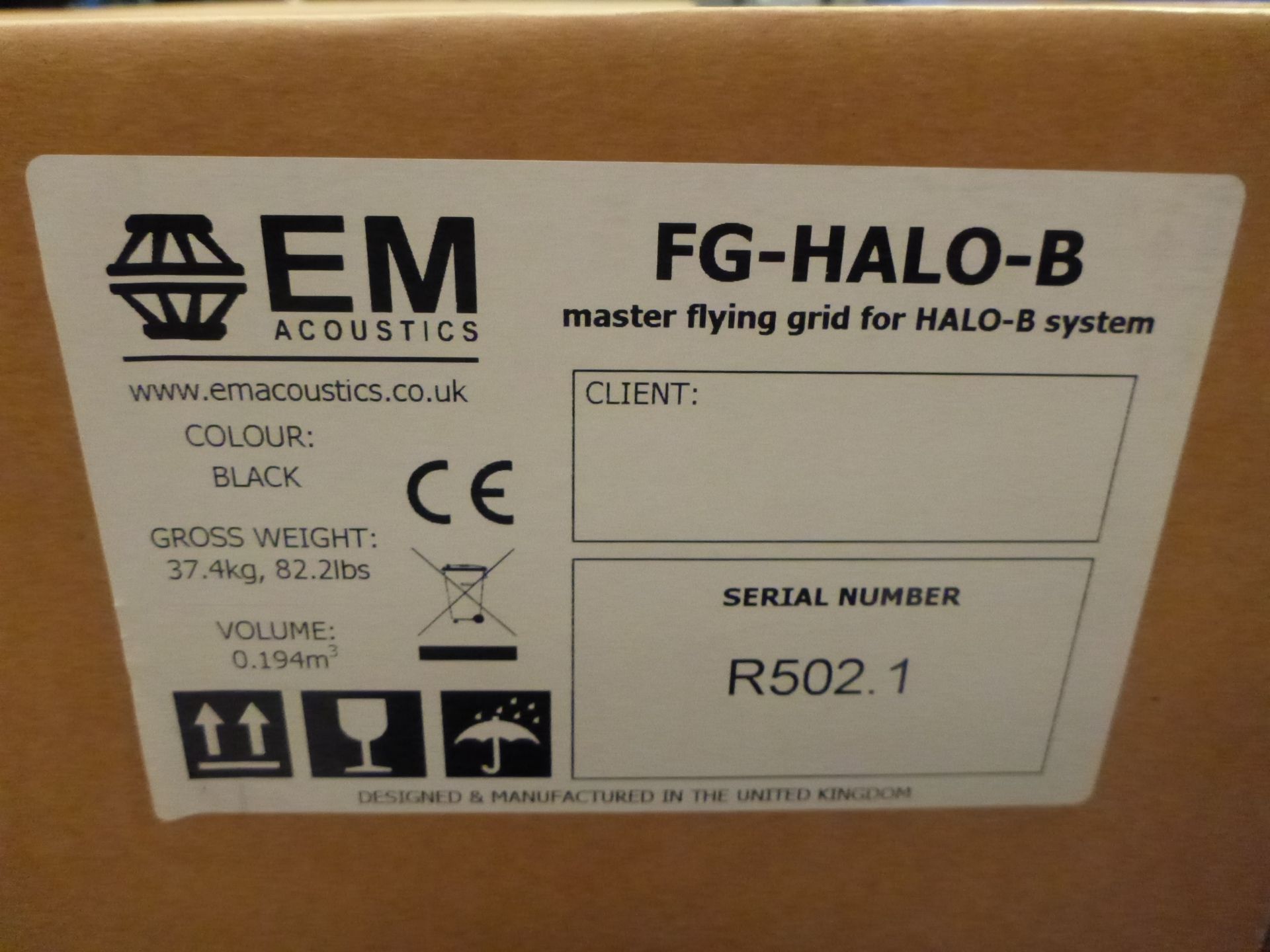 EM Acoustics FG-Halo-B Master Flying Grind for Halo B System (Qty 2) Unused and still boxed - Image 2 of 6