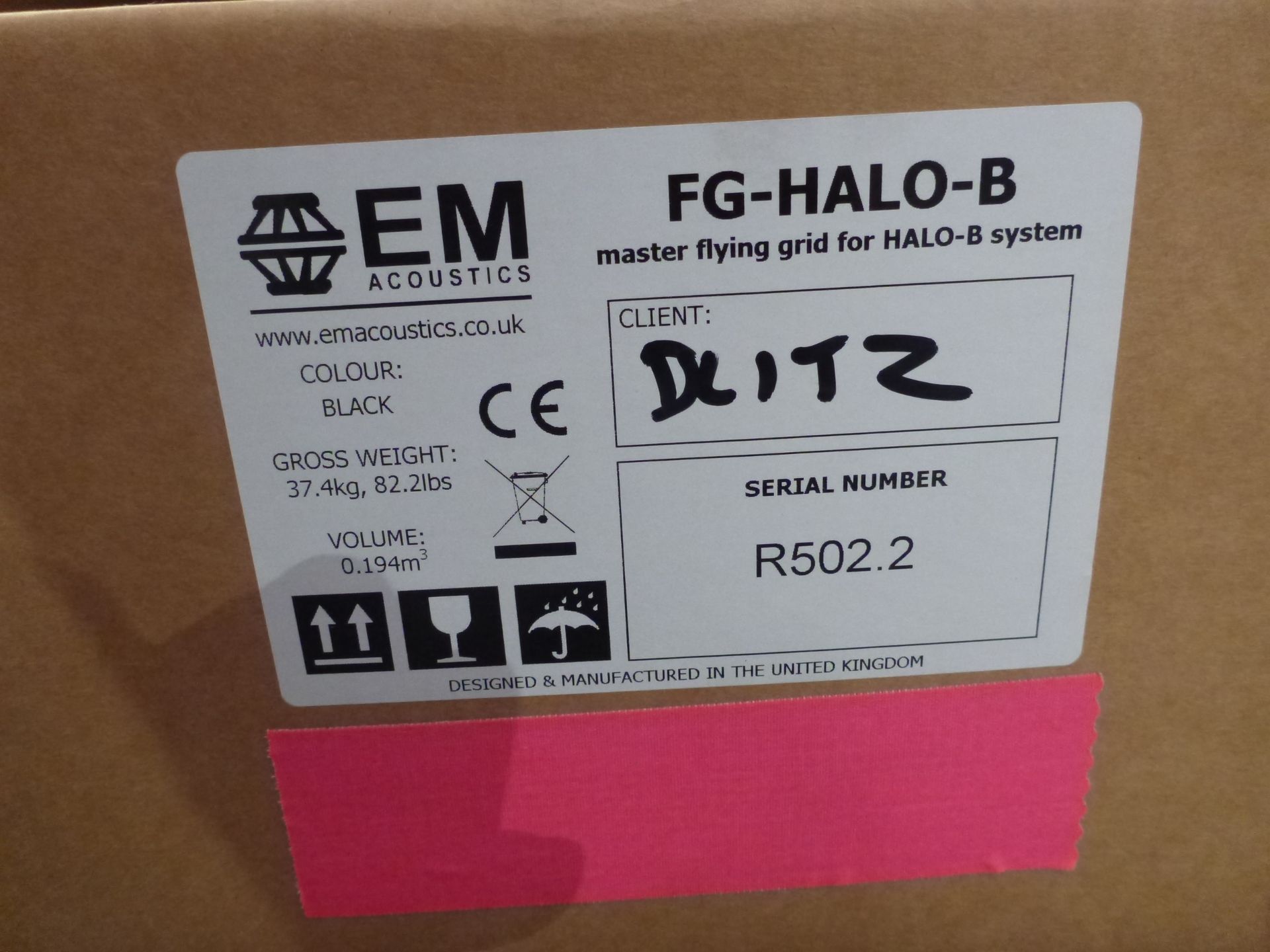 EM Acoustics FG-Halo-B Master Flying Grind for Halo B System (Qty 2) Unused and still boxed - Image 5 of 6