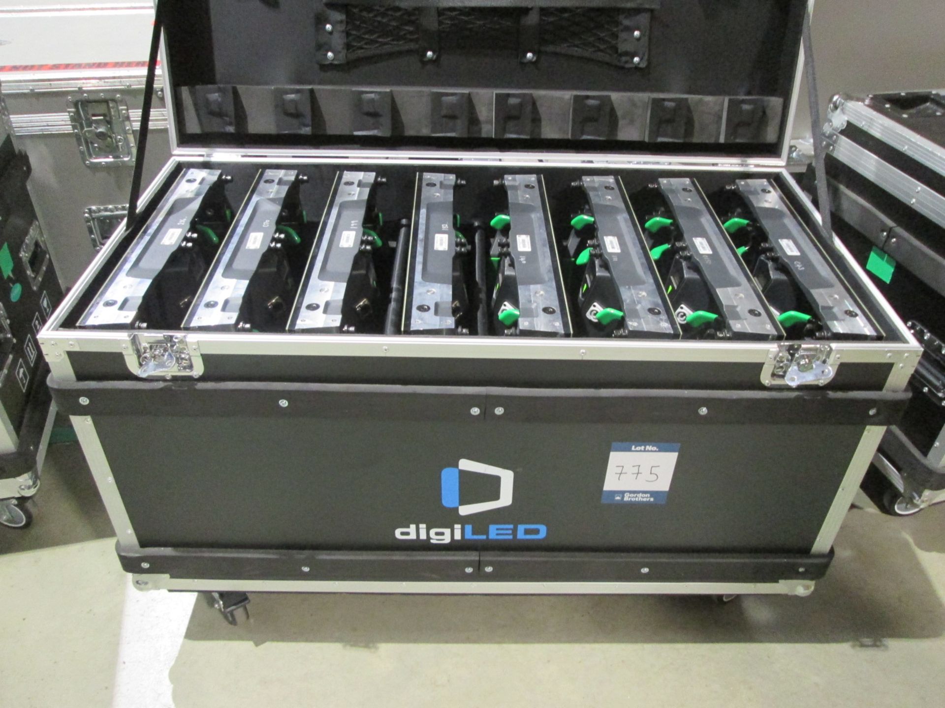 DigiLED x-Tek 2600 LED Modules (Green) Qty 8 off in flight case. Note tiles only no cables (Please