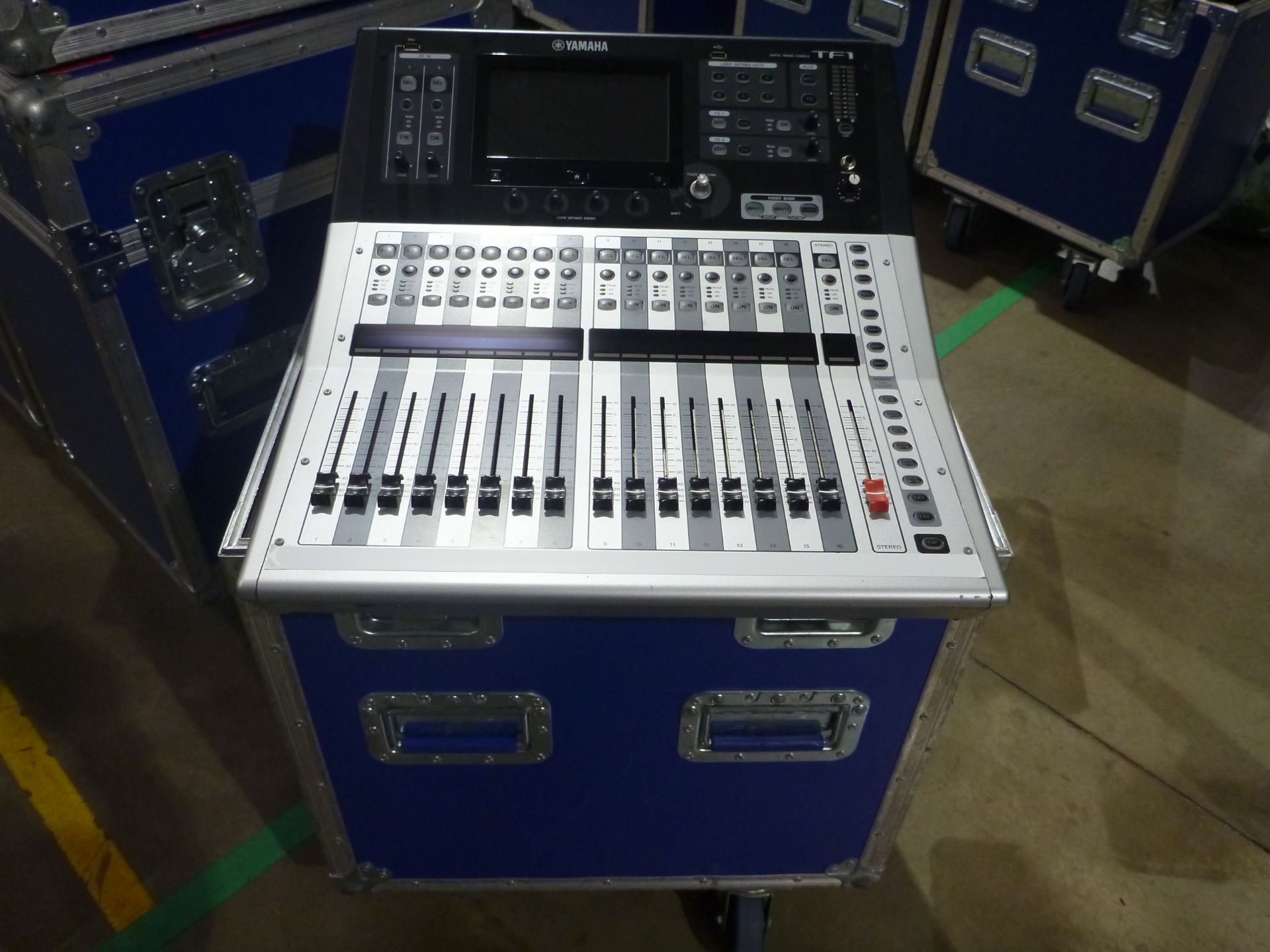 Yamaha TF1 32 Channel Digital Audio Mixing Desk, S/N BCVL01048, In flight case with power supply