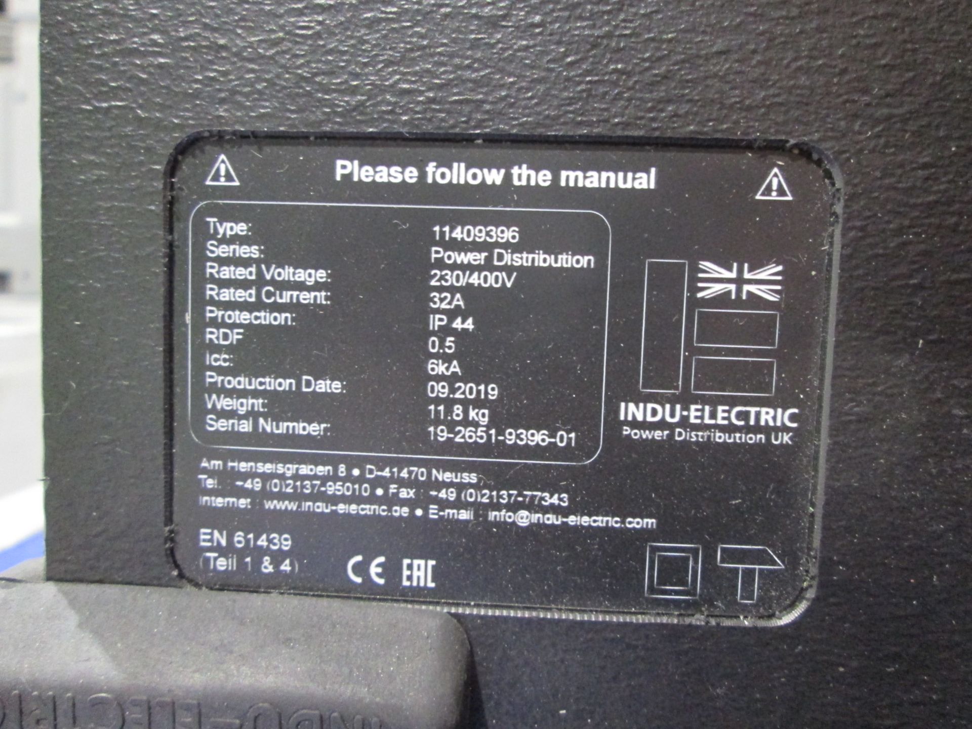 Indu Electric 32A 3ph to 12 x 16A 1ph Distribution Breakout Box - Image 3 of 4