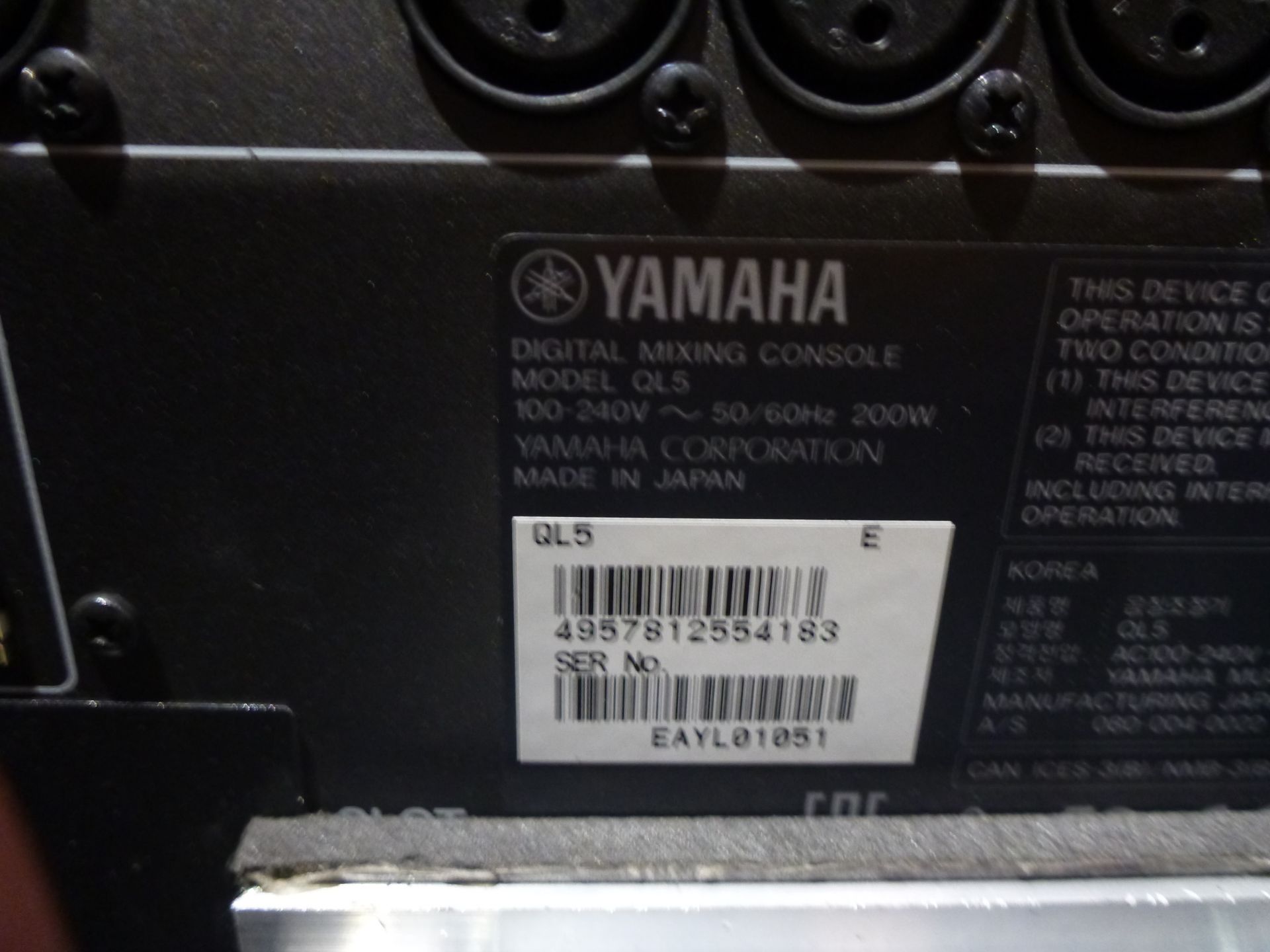 Yamaha QL5 Digital Audio Mixing Desk, S/N C121EAYL01051, In flight case - Image 12 of 13