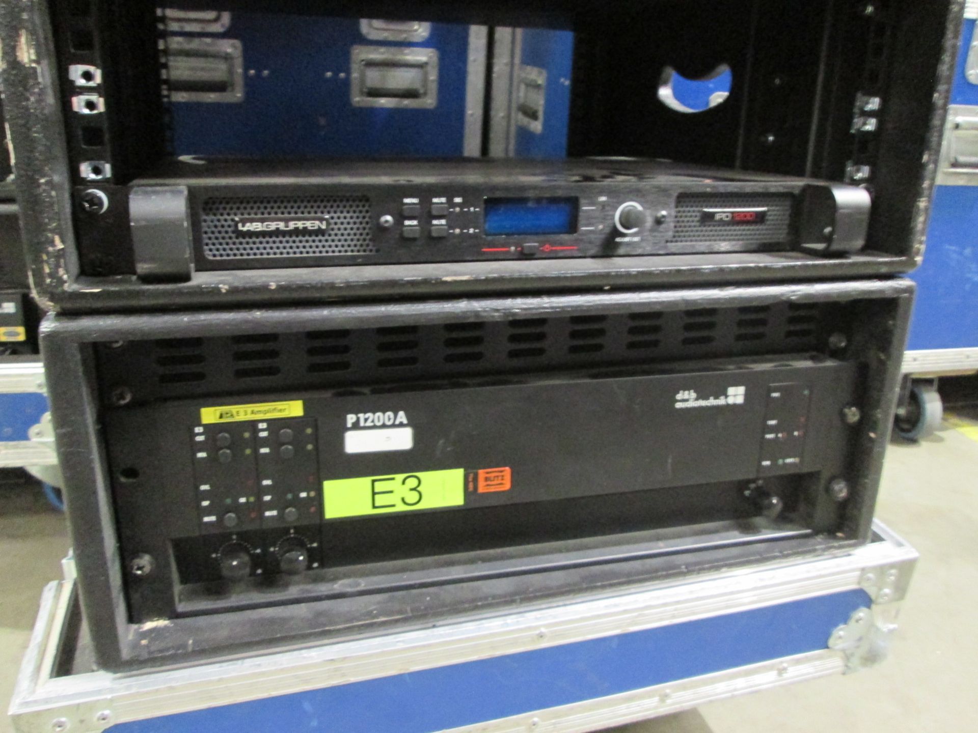 D & B Audiotecknik & Lab Gruppen Power Amplifiers. 1 off D&B P1200A amplifier, 1 off IPD 1200