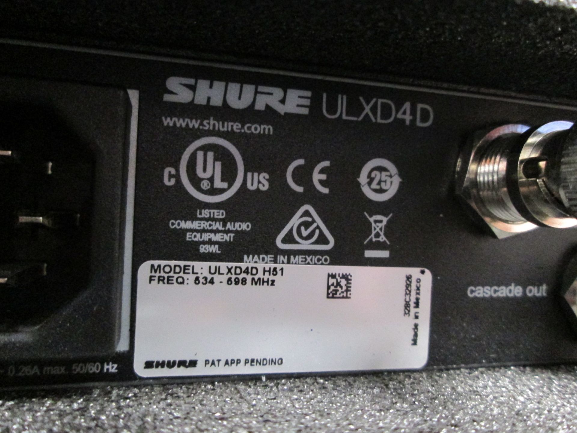 Shure ULXD4D Radio System in Handbag (Qty 2) To include 1 x ULXD4D digital wireless receiver (H51 - Image 5 of 11