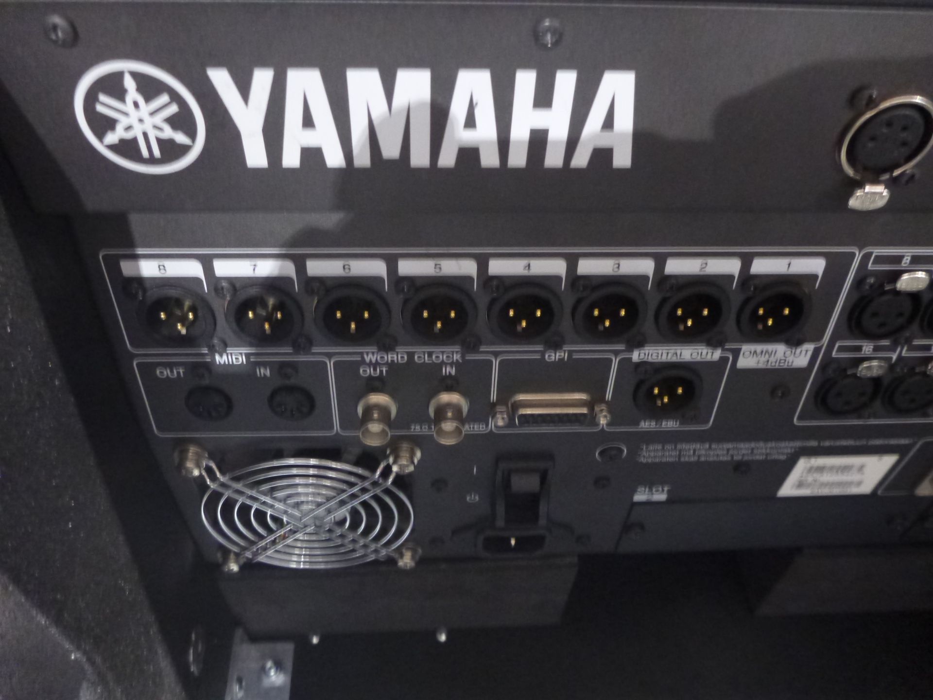 Yamaha QL1 32 Channel Digital Audio Mixing Desk, S/N C121BAVJ01001, In flight case - Image 5 of 8
