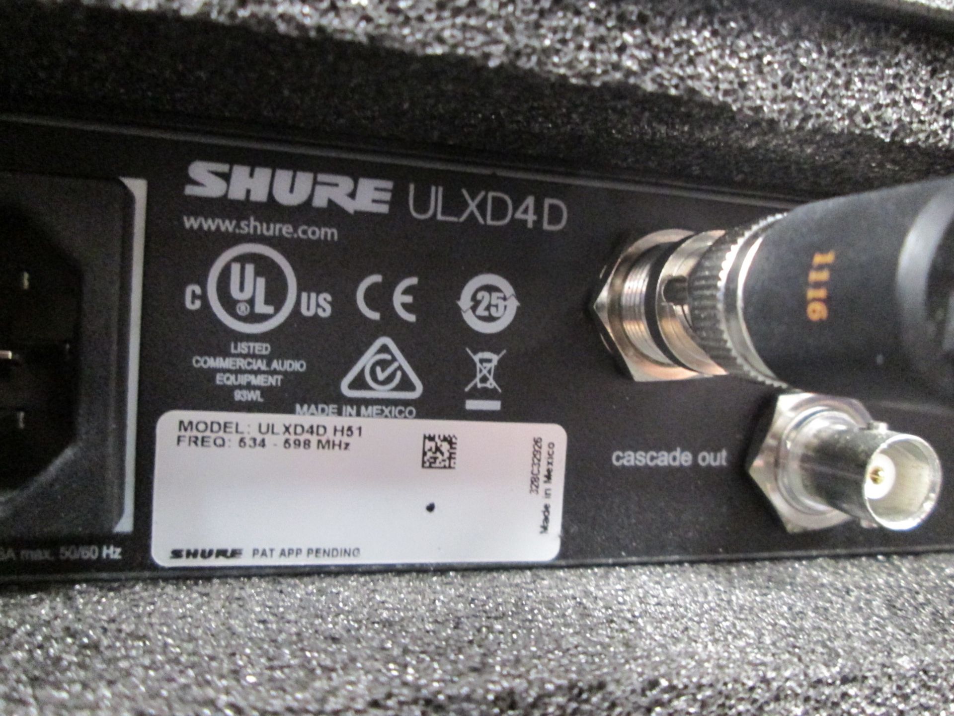 Shure ULXD4D Radio System in Handbag (Qty 2) To include 1 x ULXD4D digital wireless receiver (H51 - Image 5 of 11