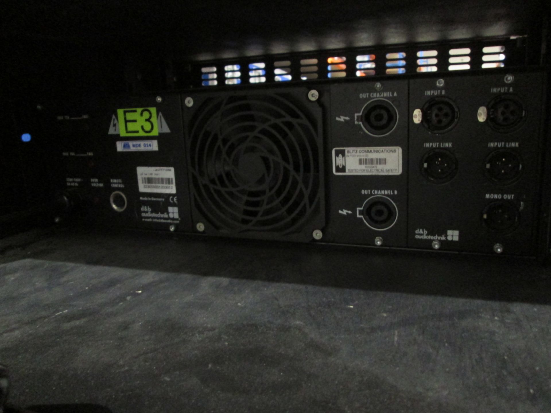 D & B Audiotecknik & Lab Gruppen Power Amplifiers. 1 off D&B P1200A amplifier, 1 off IPD 1200 - Image 6 of 7
