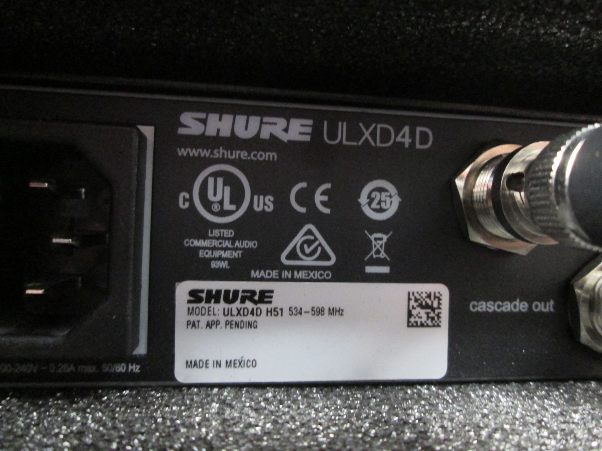 Shure ULXD4D Radio System in Handbag (Qty 2) To include 1 x ULXD4D digital wireless receiver (H51 - Image 5 of 11