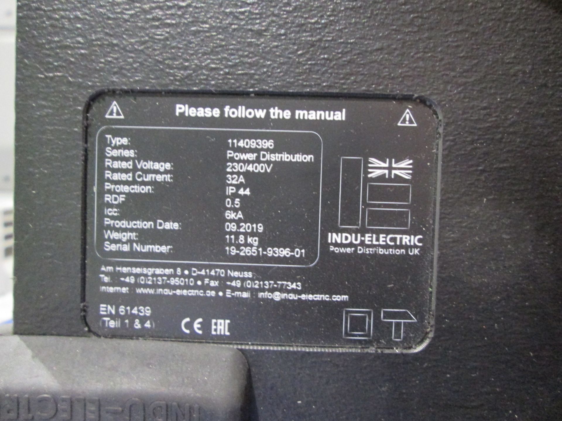 Indu Electric 32A 3ph to 12 x 16A 1ph Distribution Breakout Box - Image 3 of 4