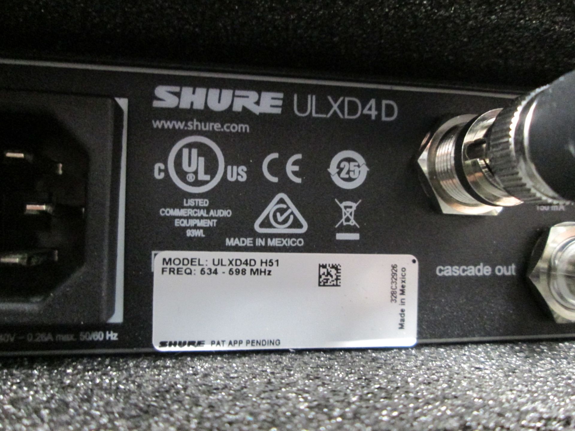 Shure ULXD4D Radio System in Handbag (Qty 2) To include 1 x ULXD4D digital wireless receiver (H51 - Image 5 of 11