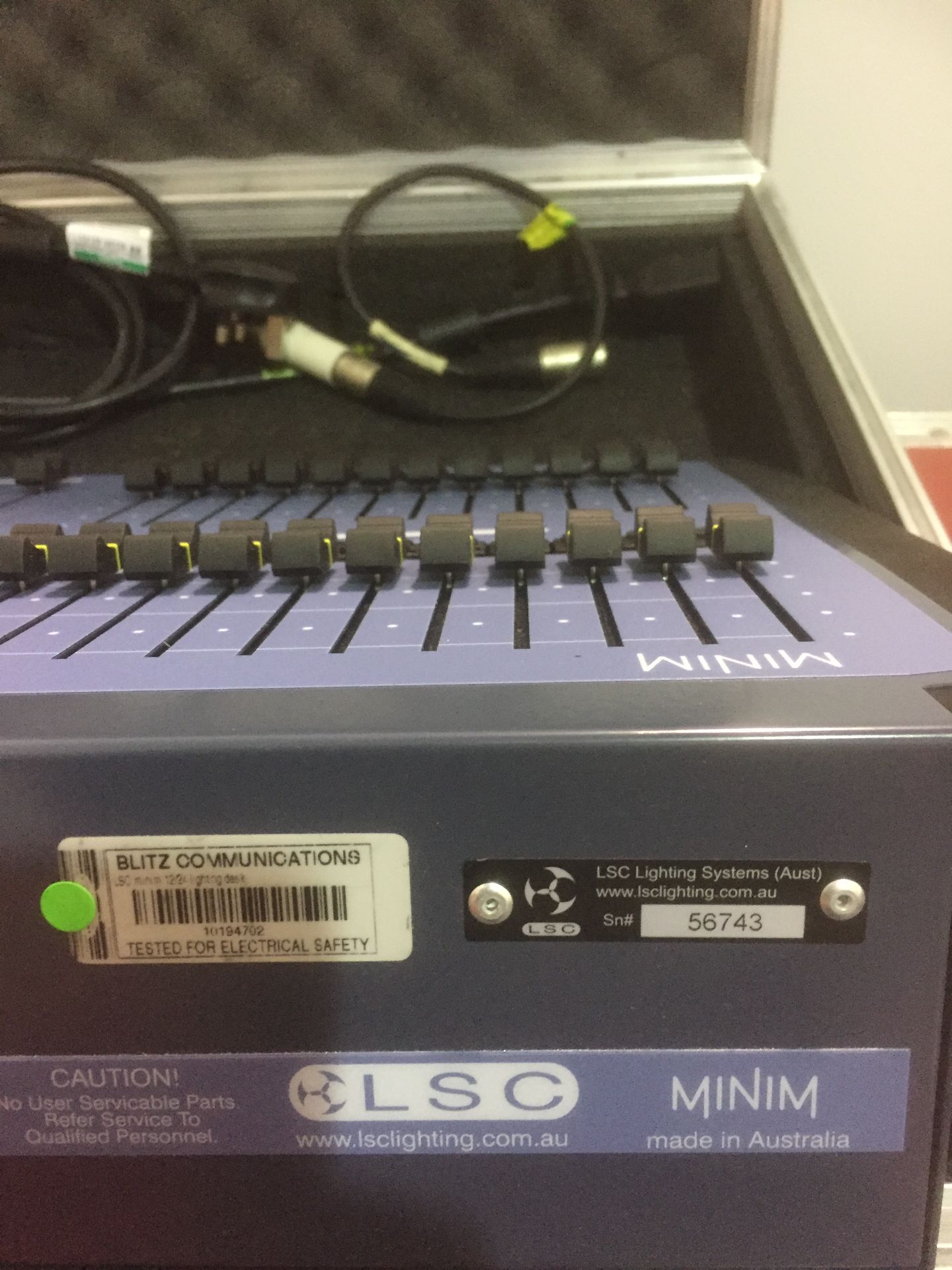 LSC Minim lighting console with 2 x 12 faders, S/N 56743, including lead/adaptors and flight case - Image 2 of 2