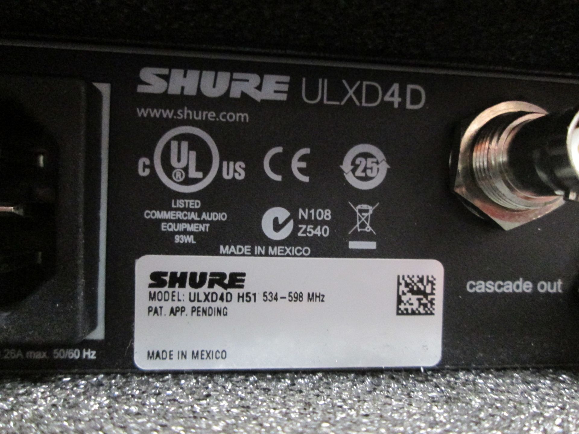 Shure ULXD4D Radio System in Handbag (Qty 2) To include 1 x ULXD4D digital wireless receiver (H51 - Image 5 of 11