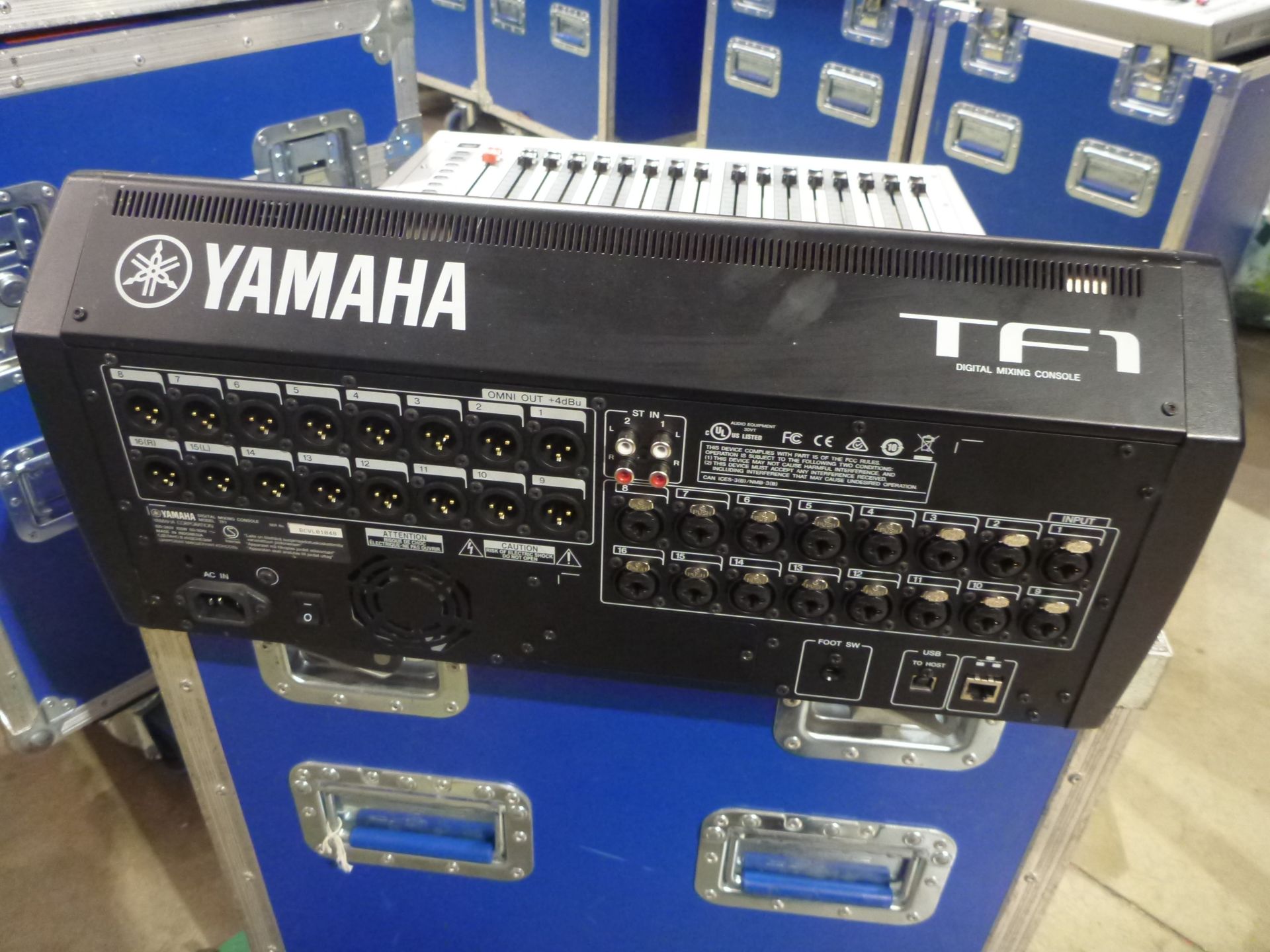 Yamaha TF1 32 Channel Digital Audio Mixing Desk, S/N BCVL01048, In flight case with power supply - Image 4 of 7