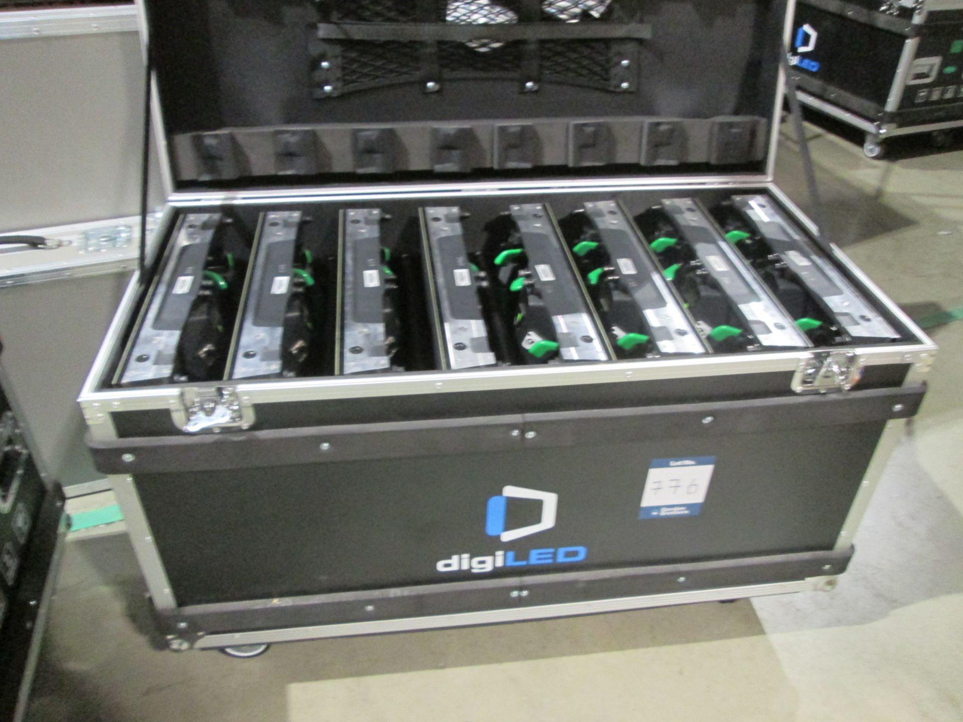 DigiLED x-Tek 2600 LED Modules (Green) Qty 8 off in flight case. Note tiles only no cables (Please