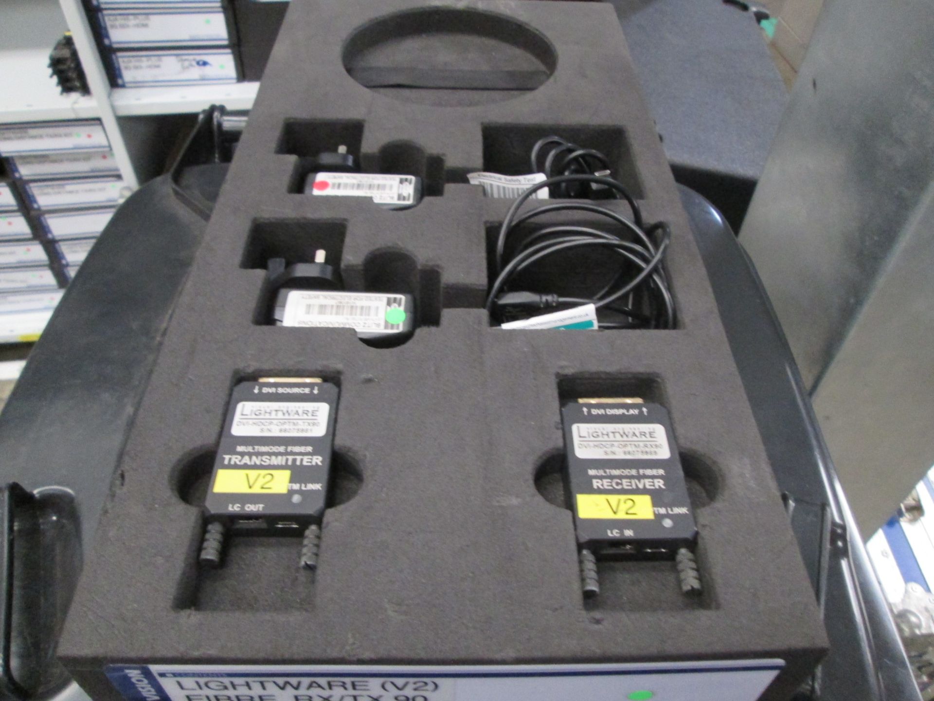 Lightware Multimode Fibre Transmitter and Receiver V2, DVI-HDCP-OPTM-RX90 & TX90 (Qty 10)