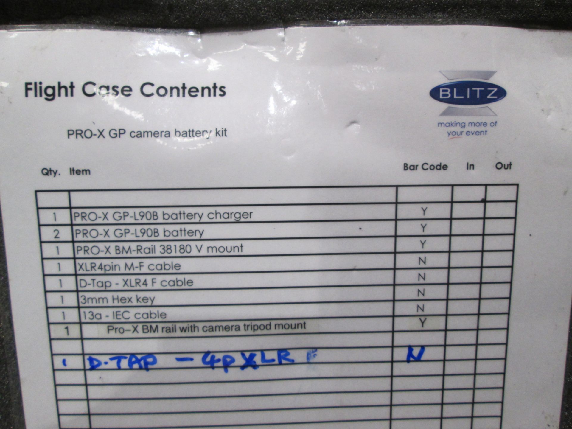 Pro-X GP Camera Battery Kits (Qty 3) To include 2 x batteries, 1 x charger, 1 x rail mount, 1 x - Image 6 of 9