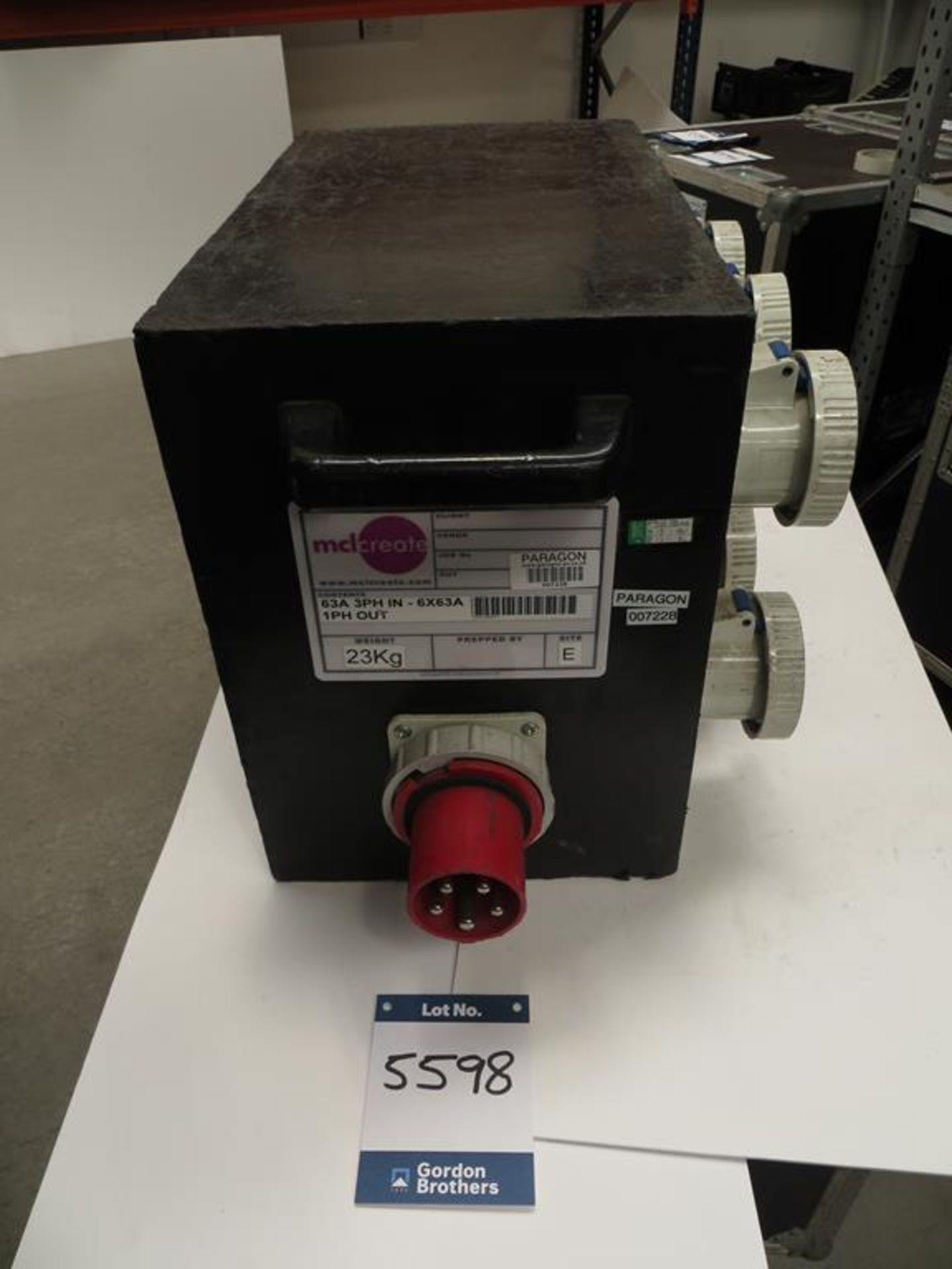 63 amp, three phase mains distribution system, 6 x - Bild 2 aus 3