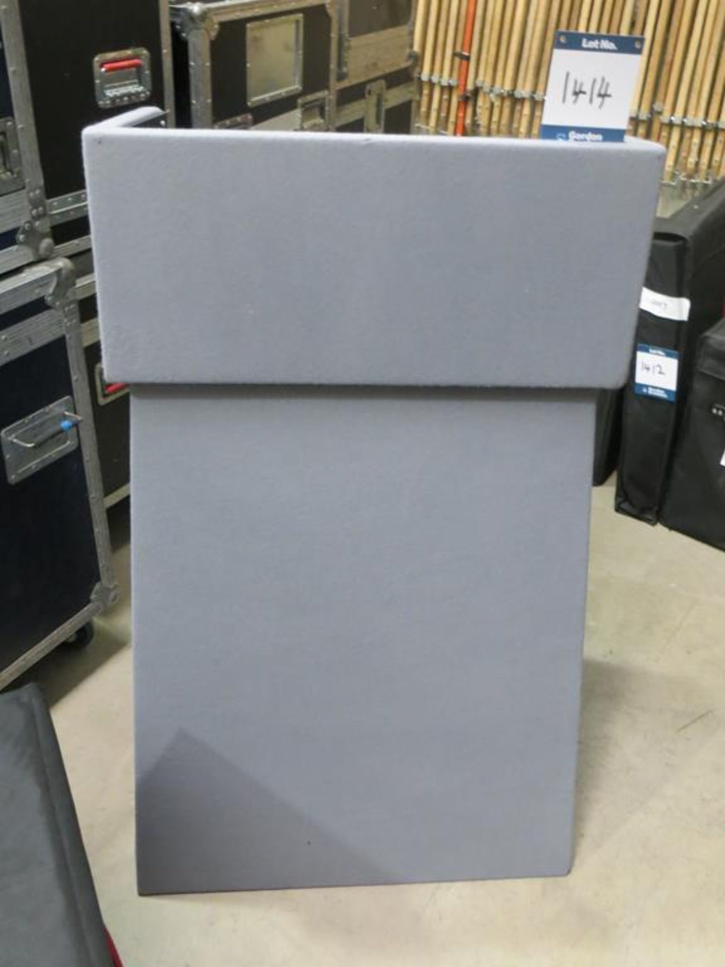 Grey two part conference lectern in 2x No. soft carry bags: Unit 500, Eckersall Road, Birmingham B38